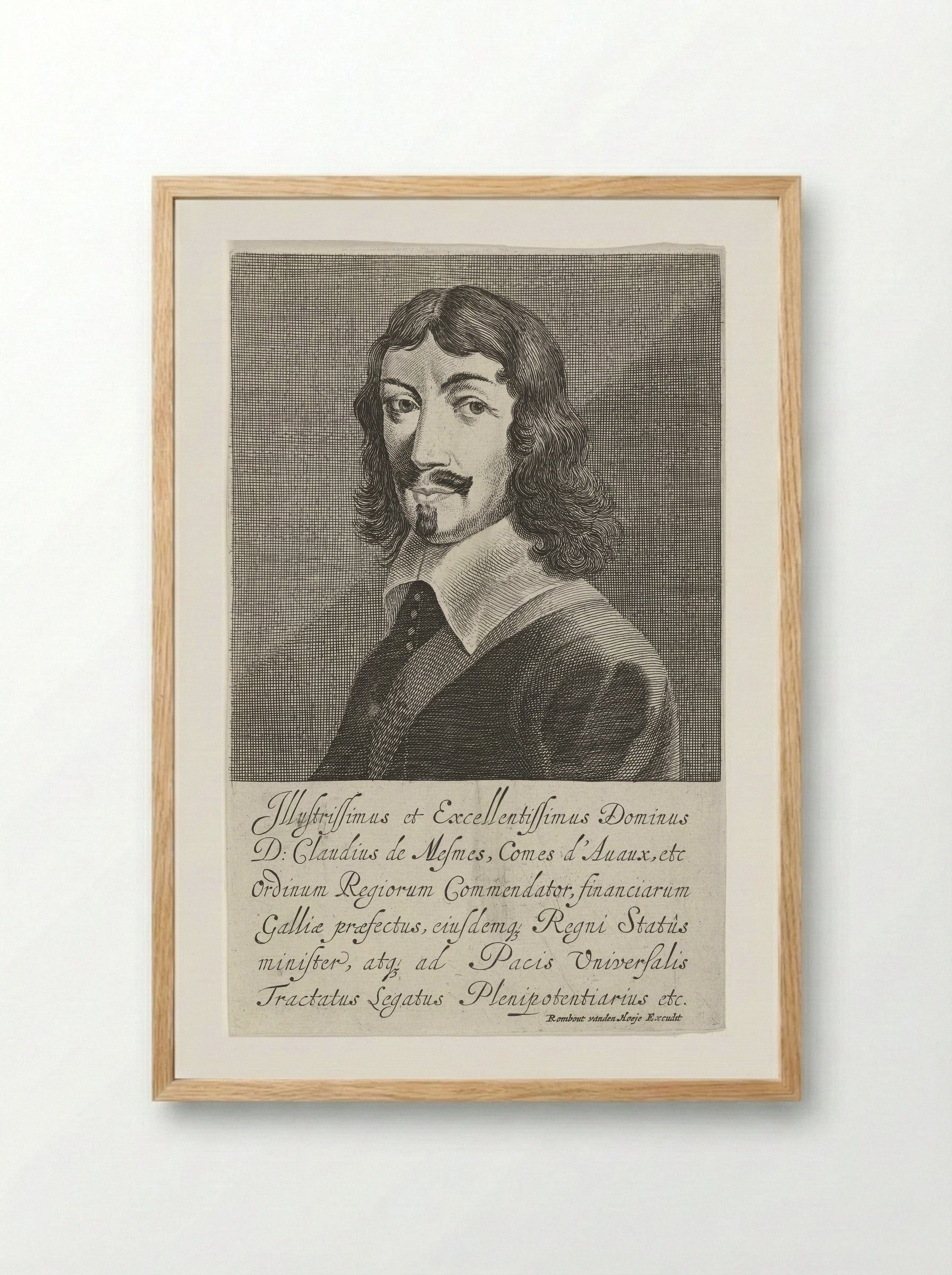 Portret van Claudius de Mesmes - Pieter Nolpe - Framed Print Wood