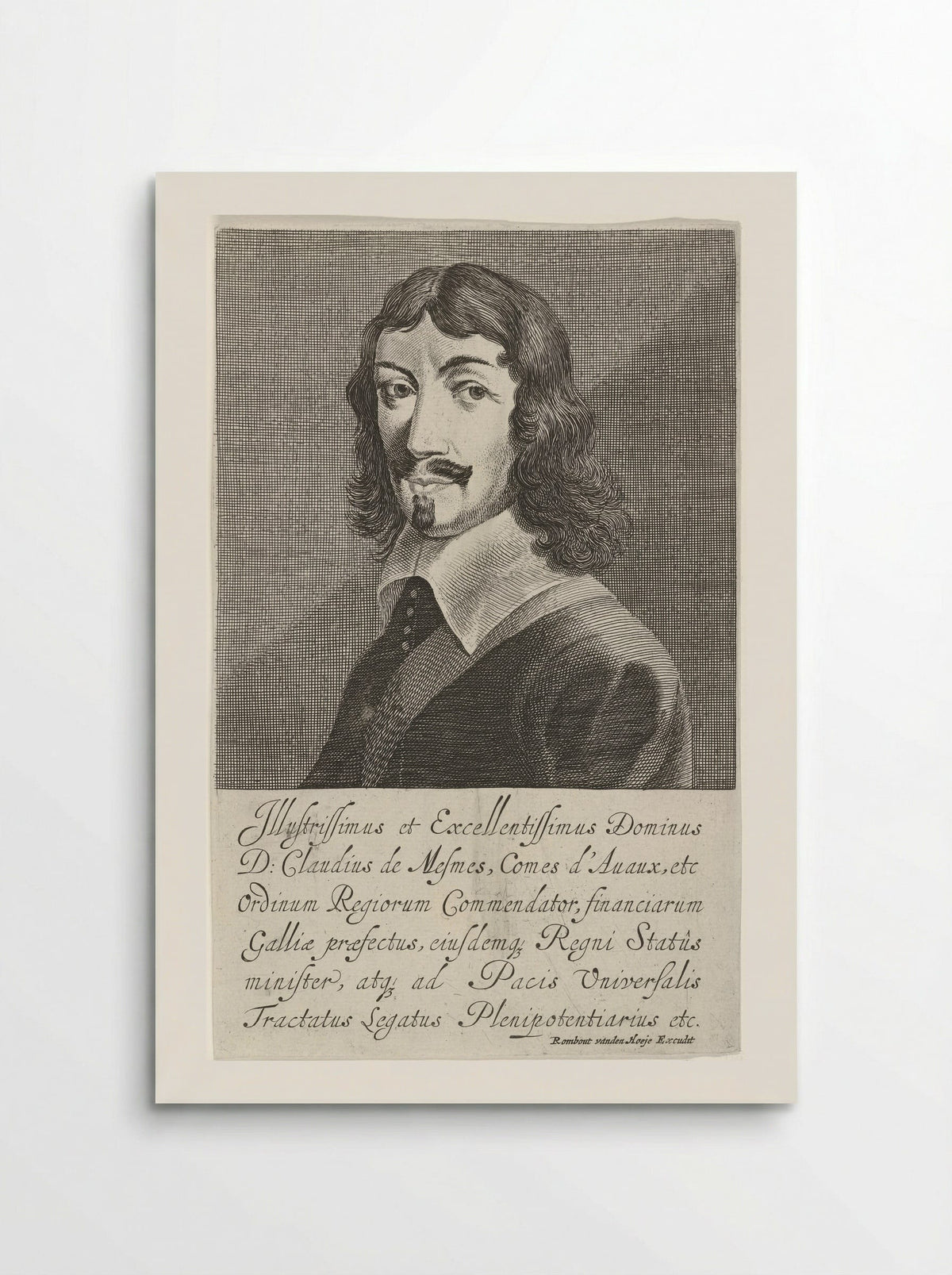 Portret van Claudius de Mesmes - Pieter Nolpe - Poster