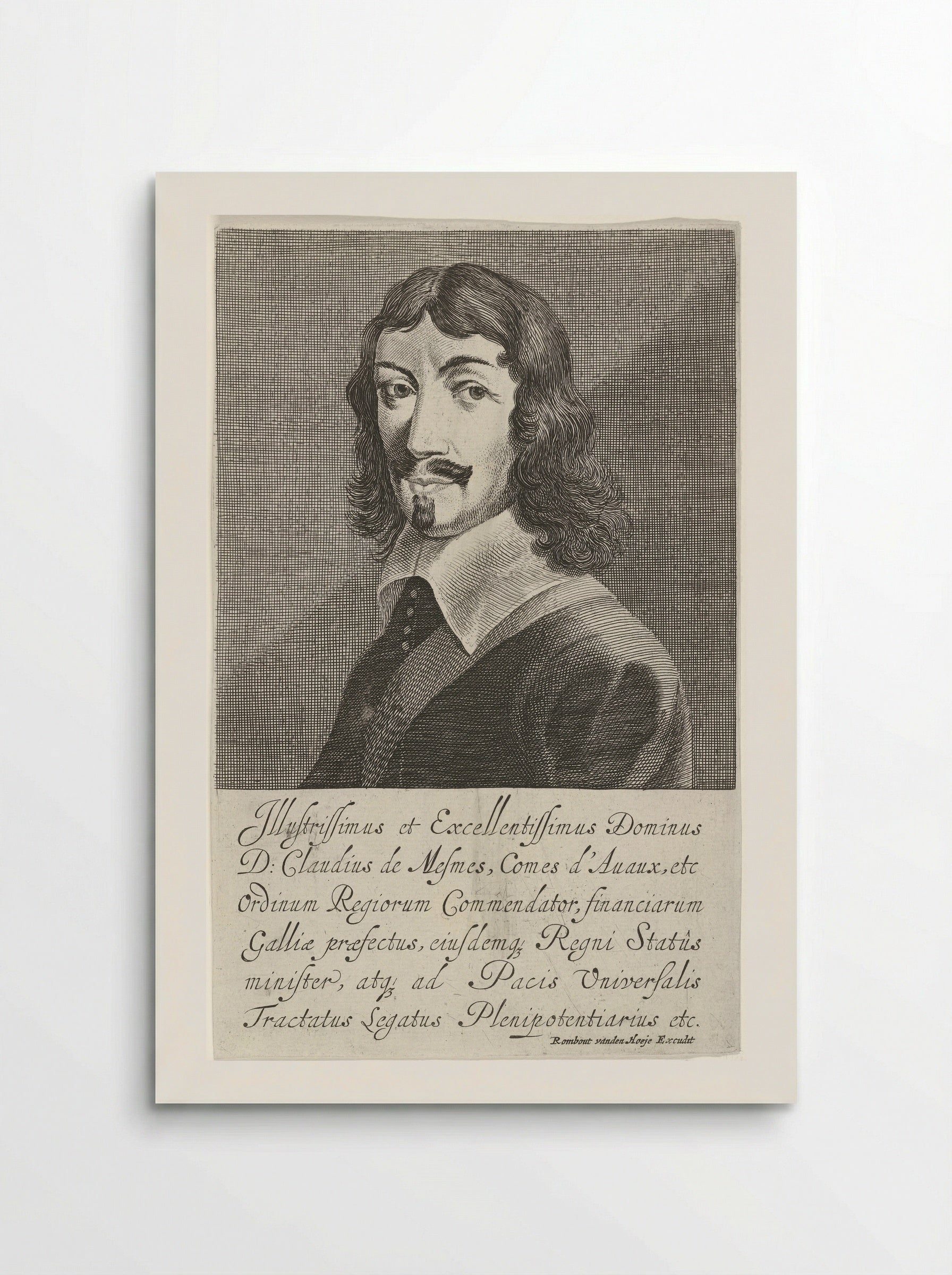 Portret van Claudius de Mesmes - Pieter Nolpe - Poster