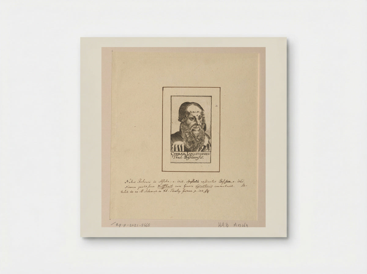 Portret van Conrad Lycosthenes - Johann Franck - Poster