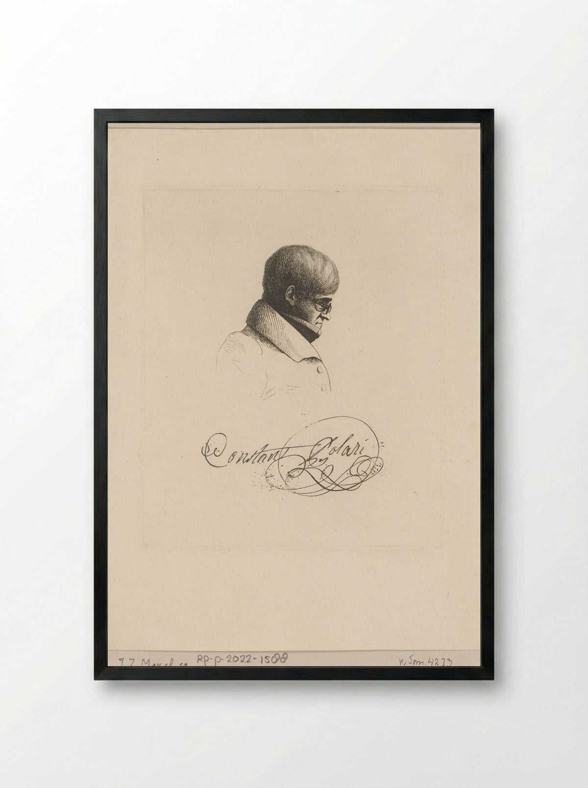 Portret van Constant Polari - Jean Zacherie Mazel - Framed Print Black