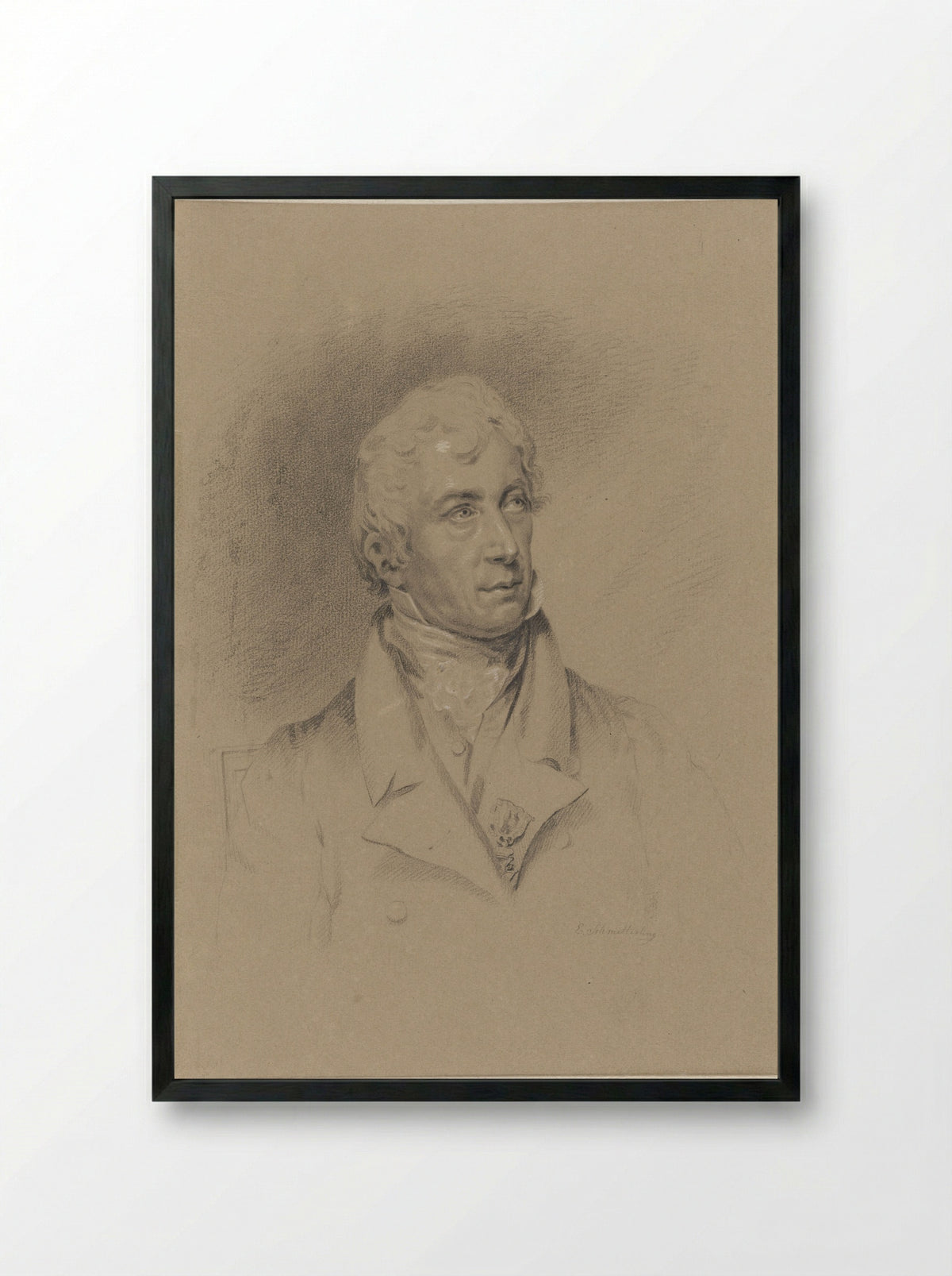 Portret van Cornelis Apostool - Elisabeth Barbara Schmetterling - Framed Print Black