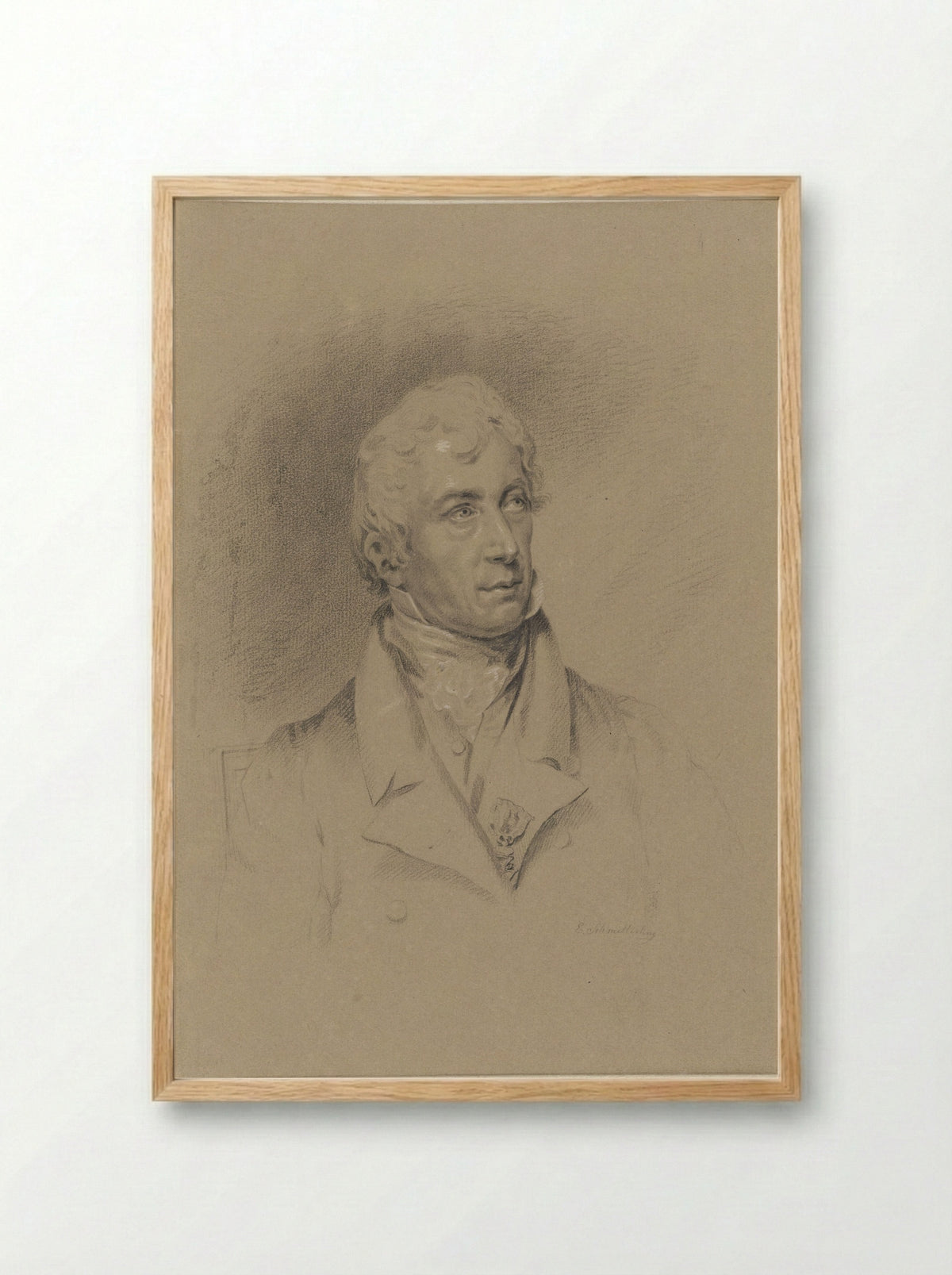 Portret van Cornelis Apostool - Elisabeth Barbara Schmetterling - Framed Print Wood