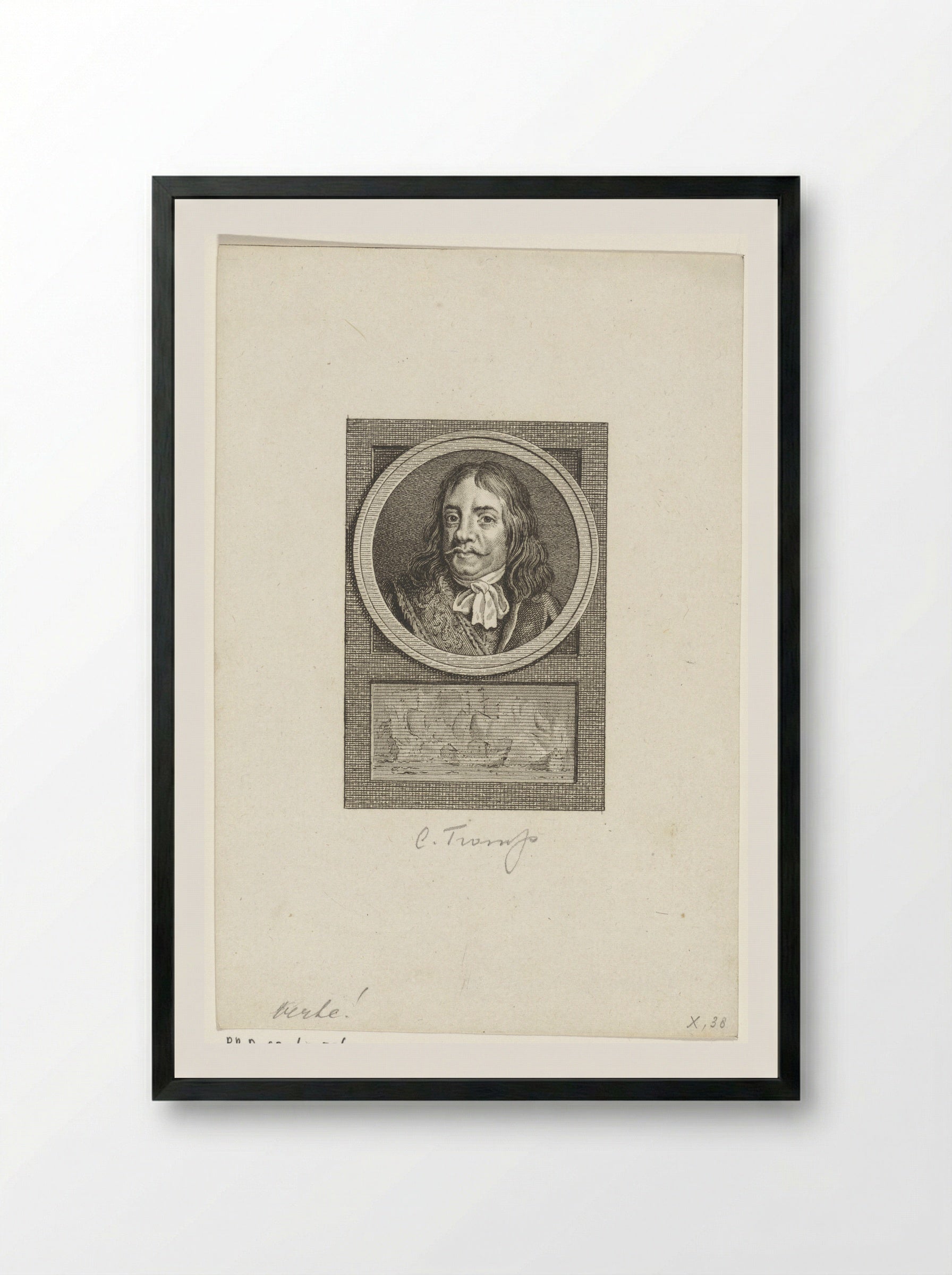 Portret van Cornelis Tromp - Reinier Vinkeles - Framed Print Black
