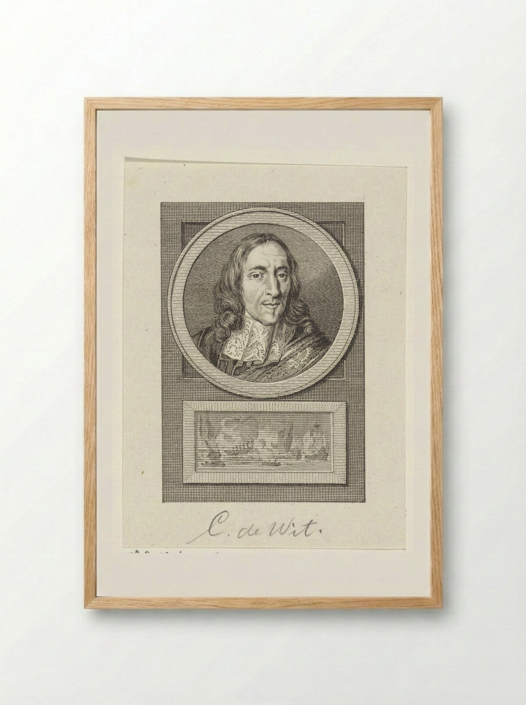 Portret van Cornelis de Witt - Reinier Vinkeles - Framed Print Wood