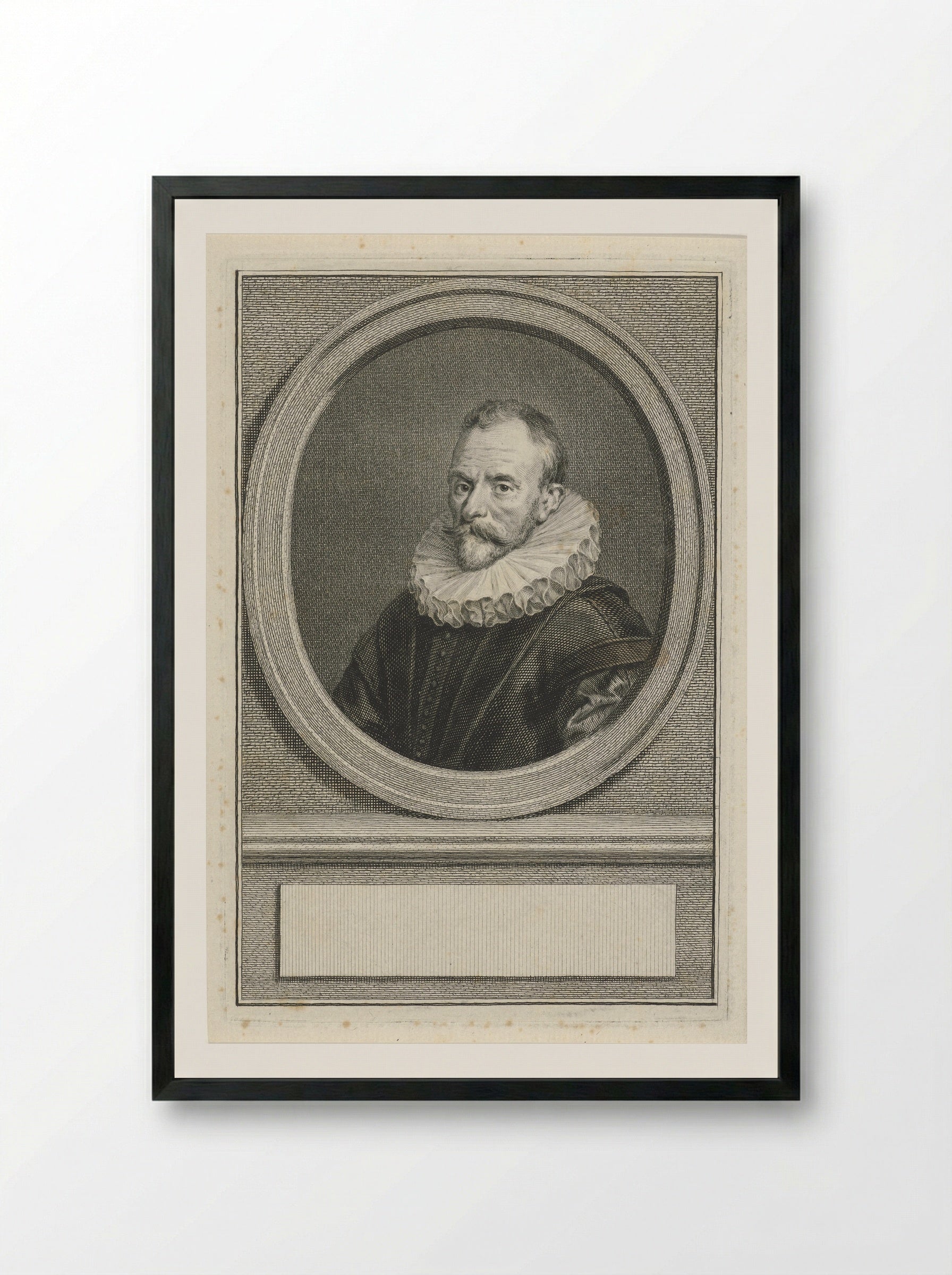 Portret van Cornelis van Aersens - Jacob Houbraken - Framed Print Black