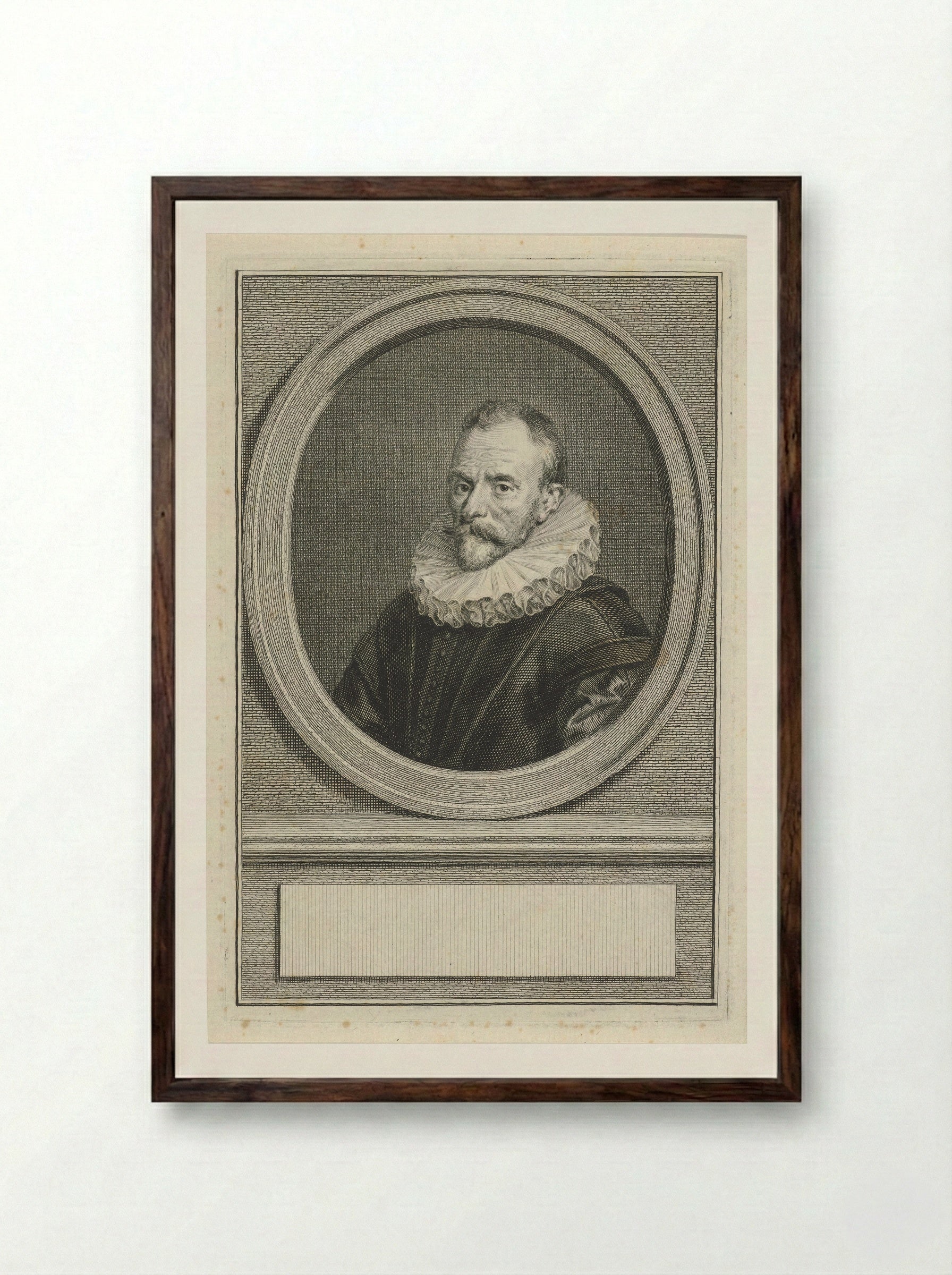 Portret van Cornelis van Aersens - Jacob Houbraken - Framed Print Dark Wood