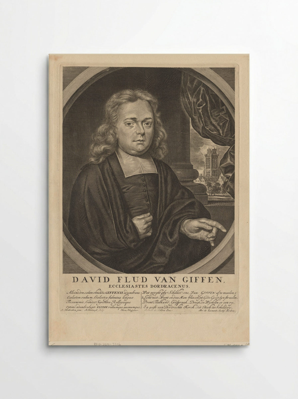 Portret van David Flud van Giffen - Simon onder de Linde - Poster