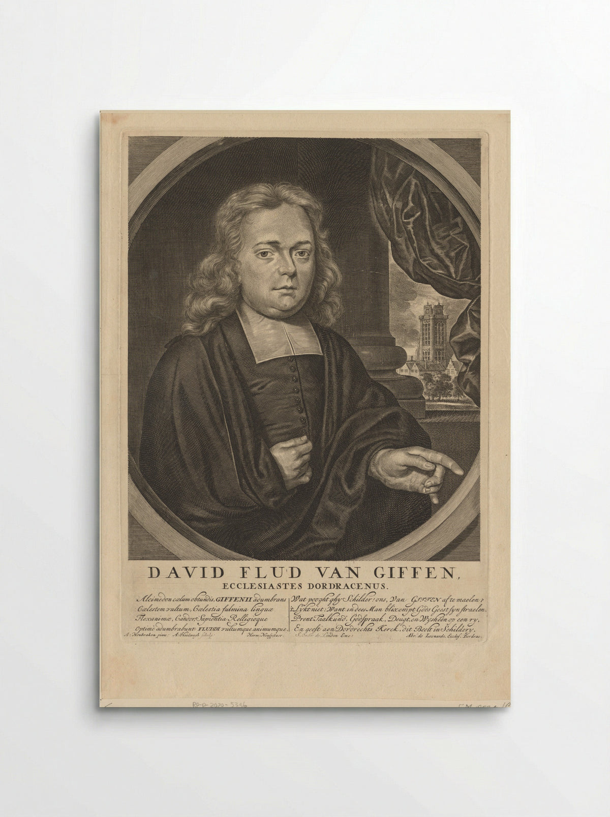 Portret van David Flud van Giffen - Simon onder de Linde - Poster