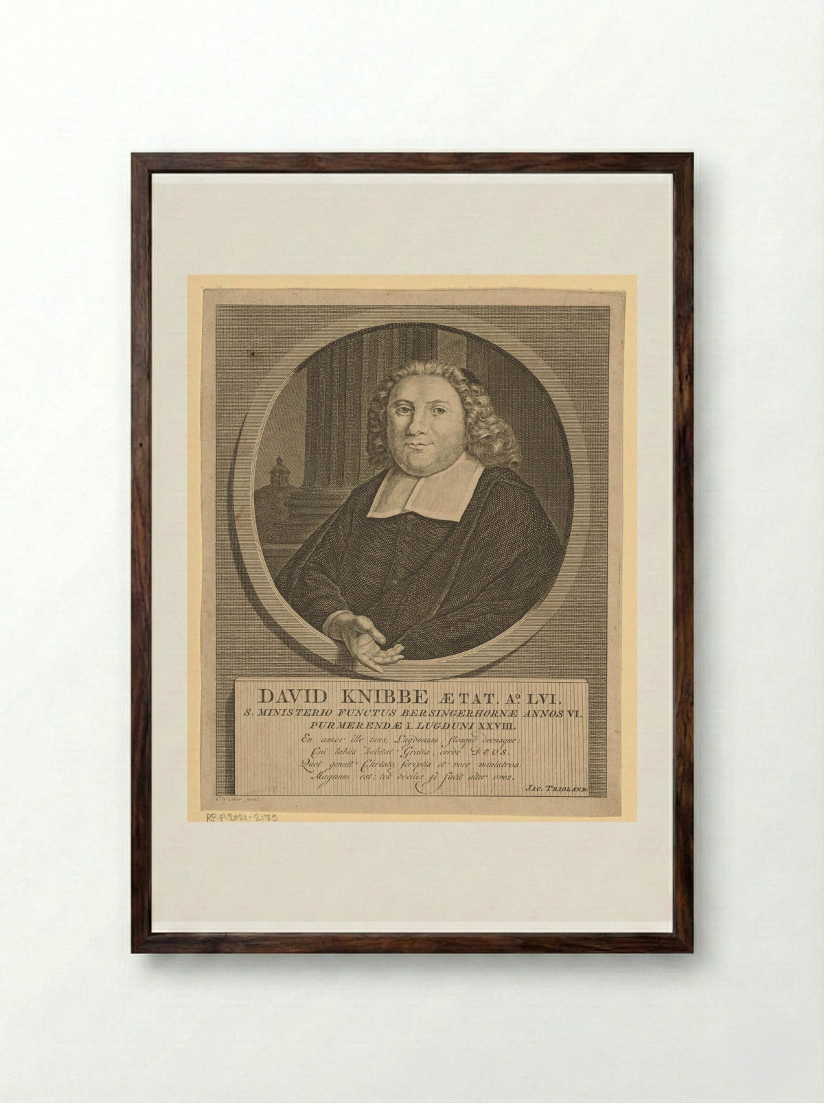 Portret van David Knibbe op 56-jarige leeftijd - Jan Caspar Philips - Framed Print Dark Wood