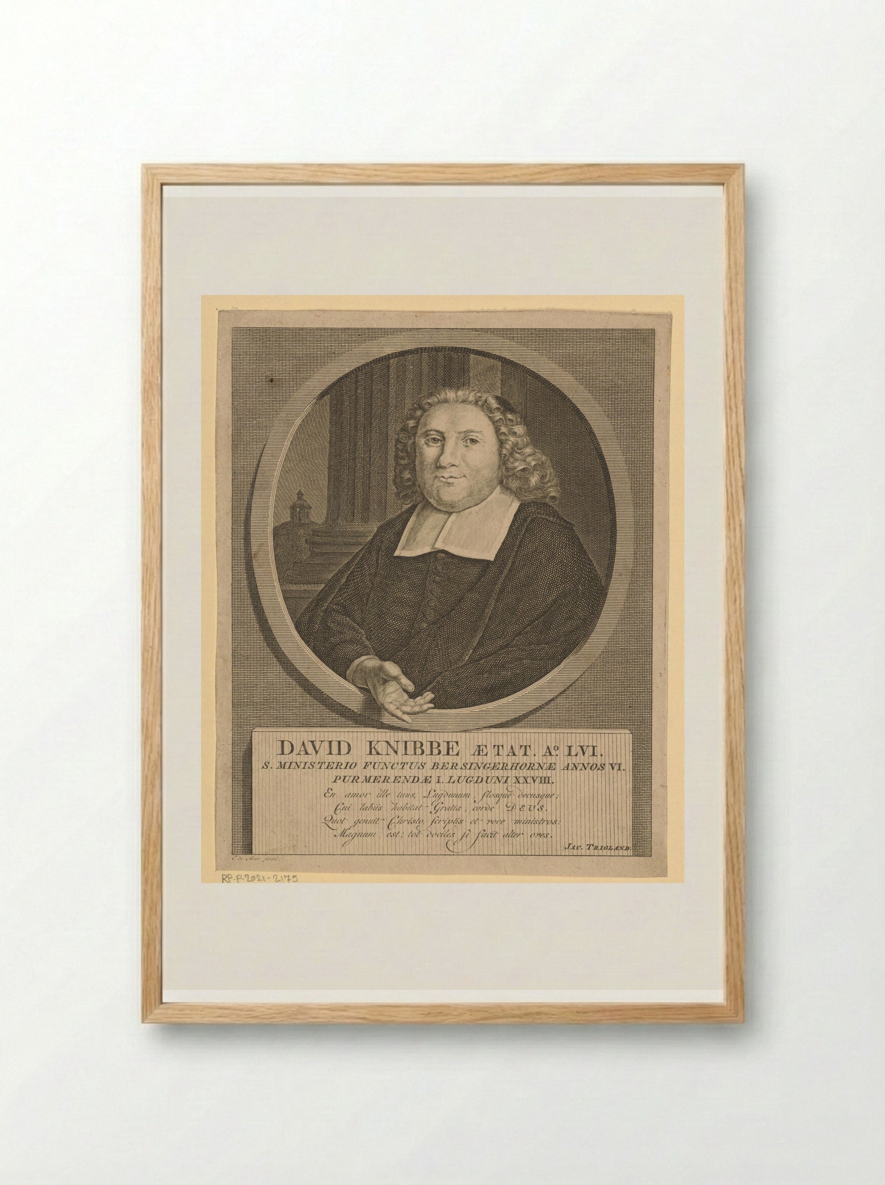 Portret van David Knibbe op 56-jarige leeftijd - Jan Caspar Philips - Framed Print Wood