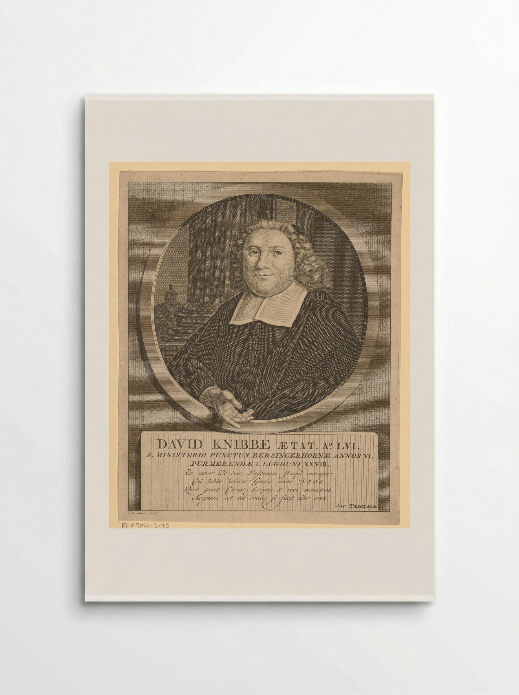 Portret van David Knibbe op 56-jarige leeftijd - Jan Caspar Philips - Poster