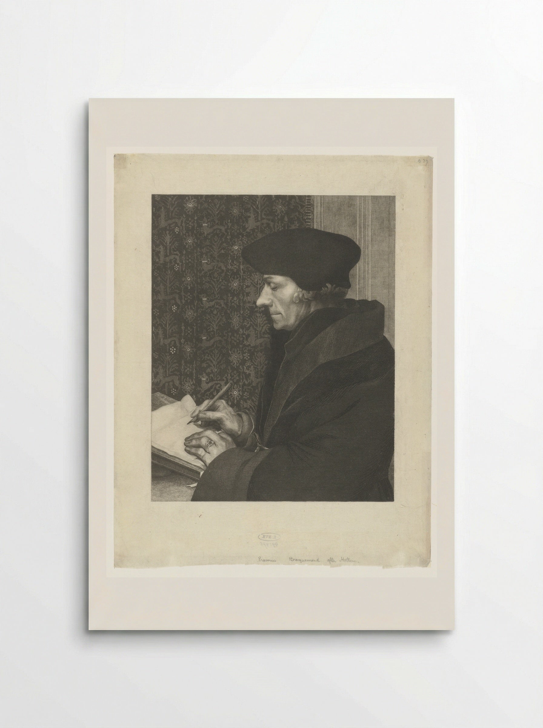 Portret van Desiderius Erasmus - Félix Bracquemond - Poster