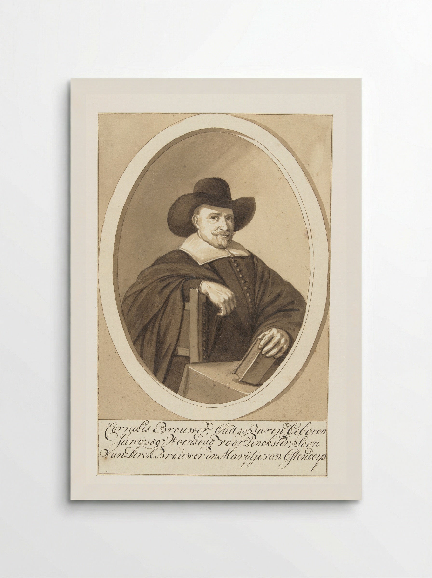 Portret van Diederik Johan, rijksgraaf van Hogendorp van Hofwegen - Cornelis Brouwer - Poster