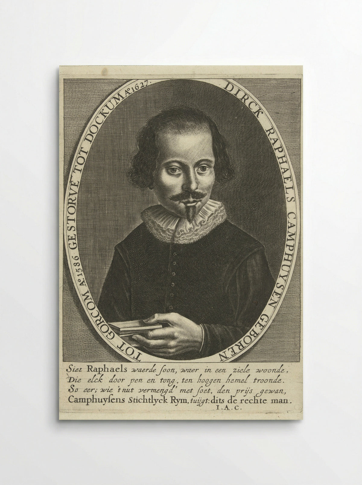 Portret van Dirck Rafaelsz. Camphuysen - Cornelis Koning - Poster
