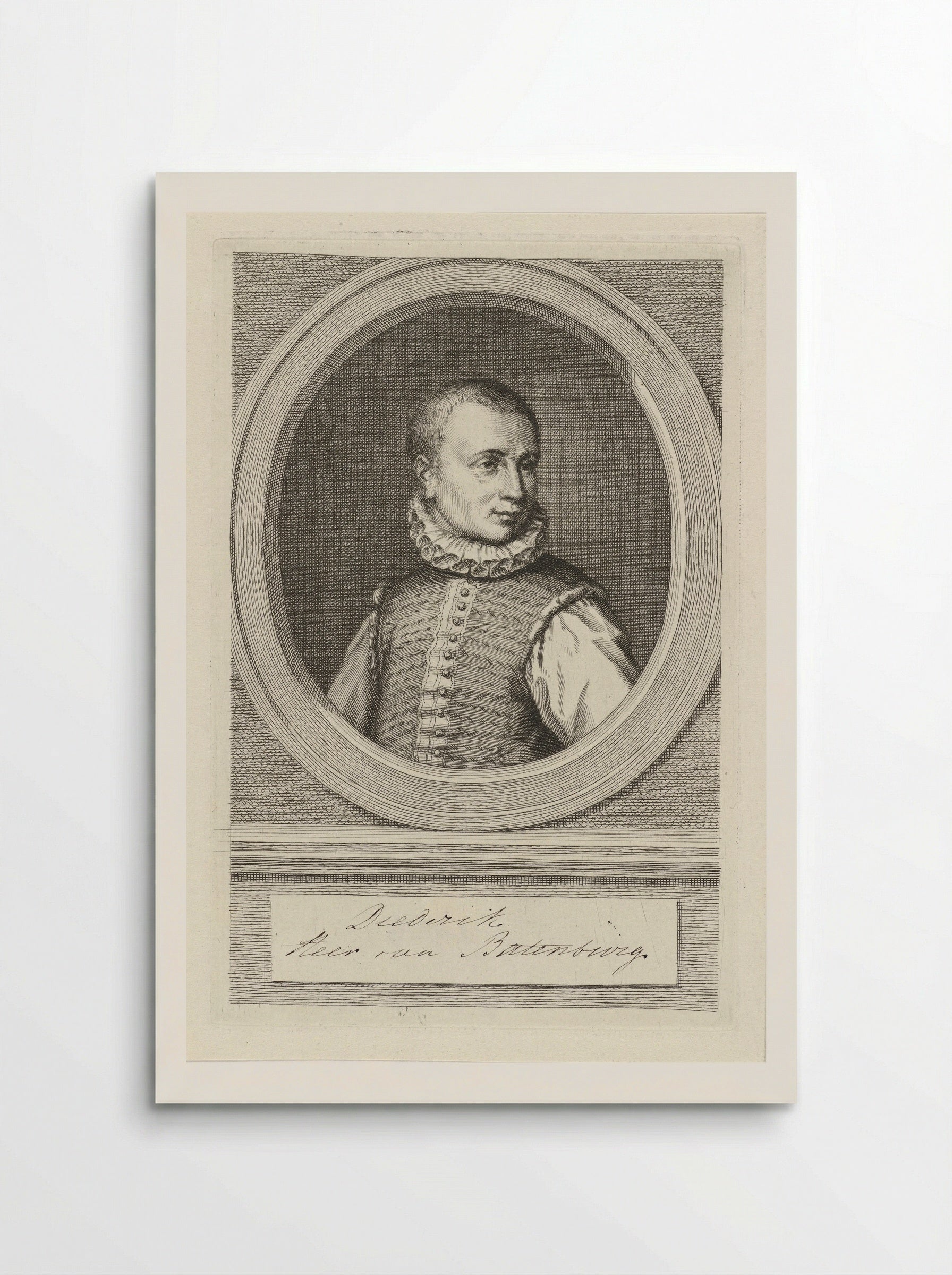 Portret van Dirk van Bronckhorst en Batenburg - Jacob Houbraken - Poster