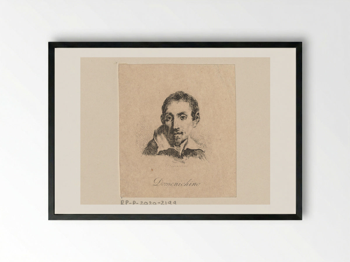 Portret van Domenichino - Francesco Novelli - Framed Print Black