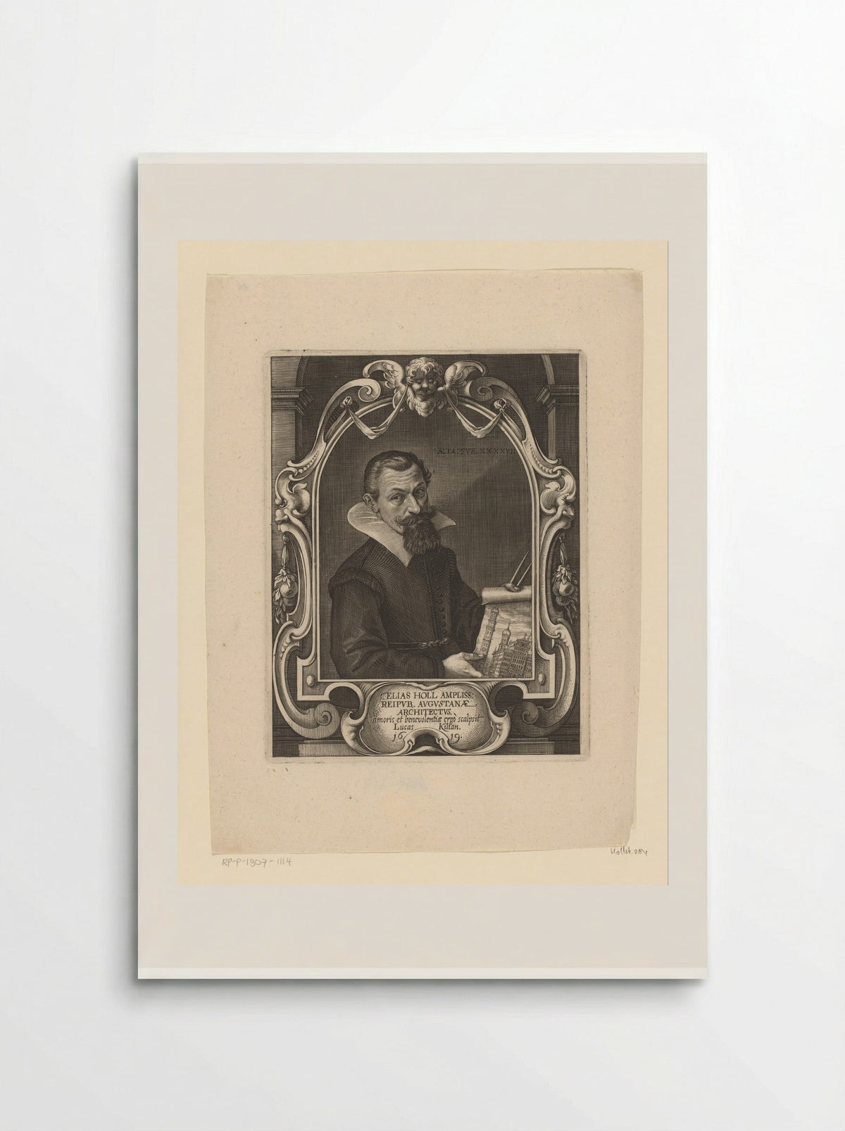 Portret van Elias Holl op 47-jarige leeftijd - Lucas Kilian - Poster