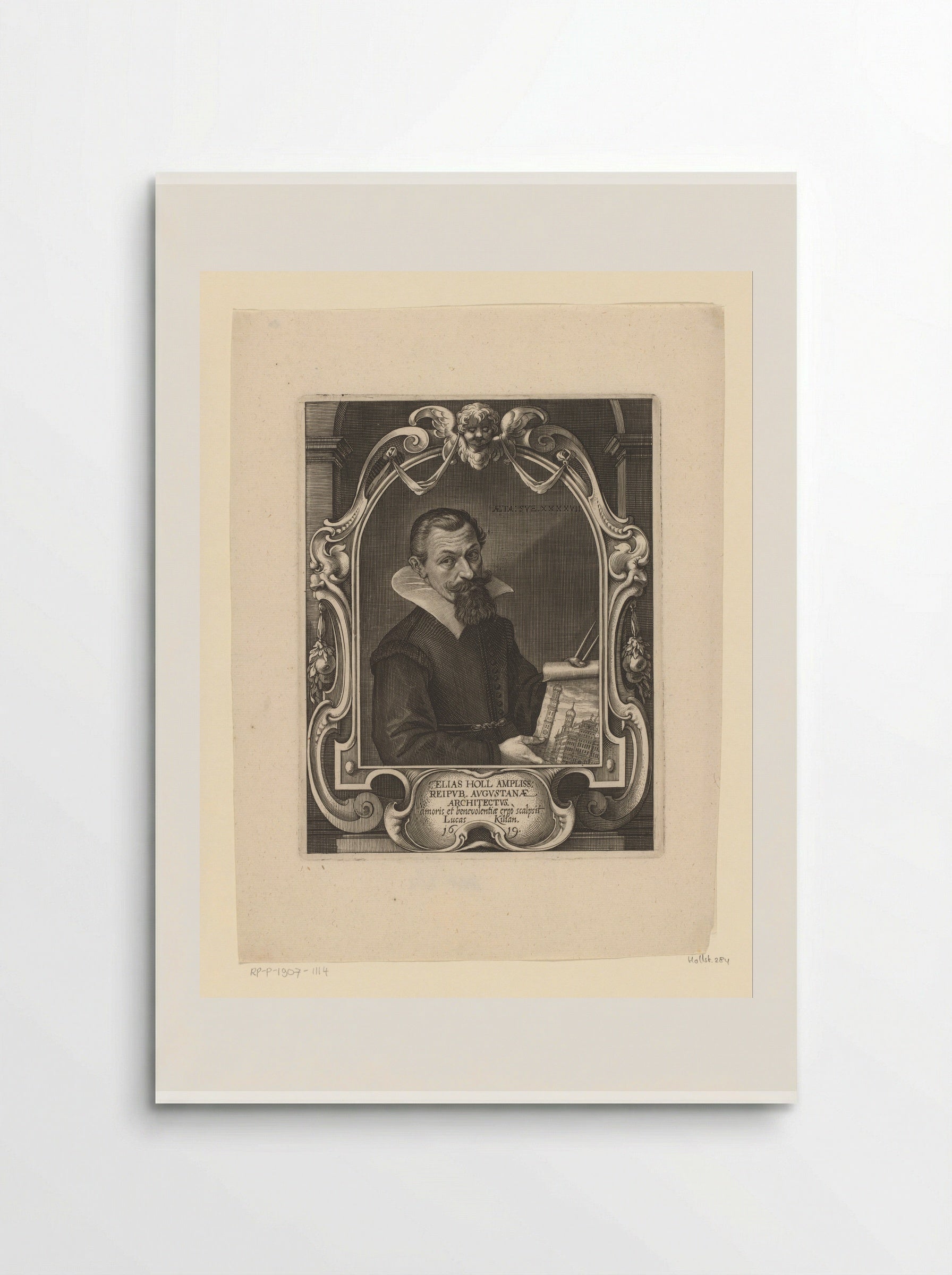 Portret van Elias Holl op 47-jarige leeftijd - Lucas Kilian - Poster