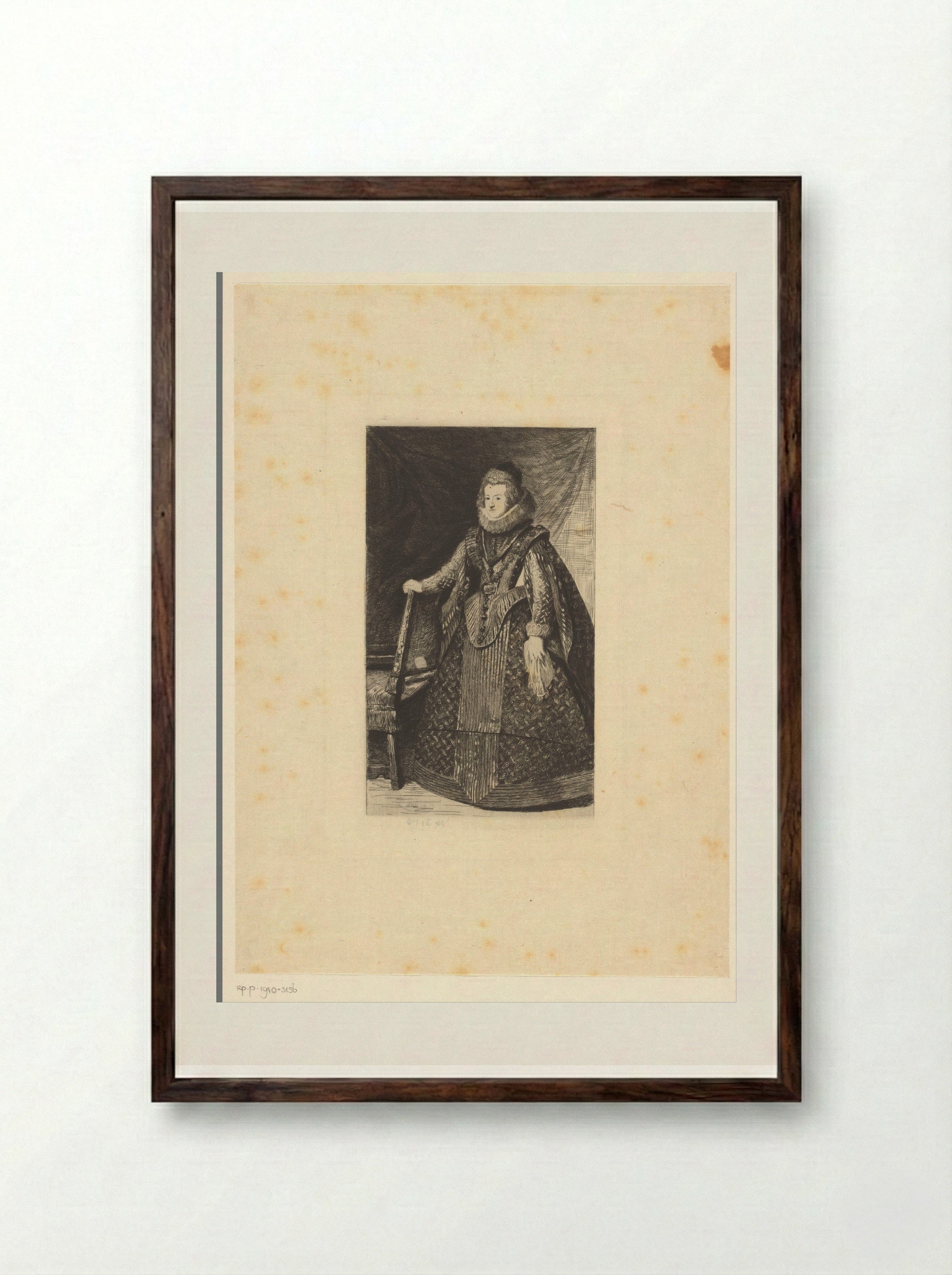 Portret van Elisabeth van Bourbon - Léopold Flameng - Framed Print Dark Wood