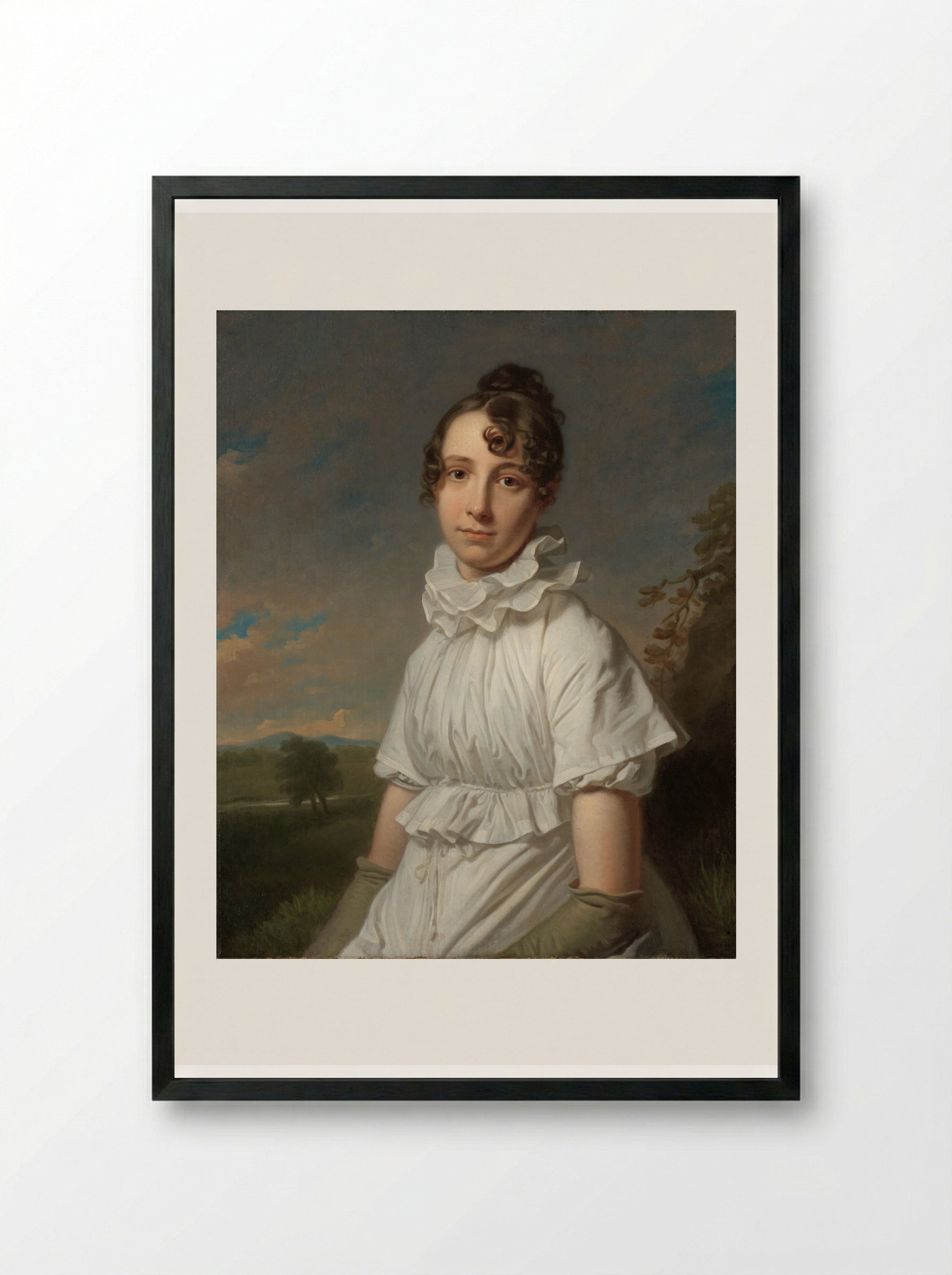 Portret van Emma Jane Hodges - Charles Howard Hodges - Framed Print Black