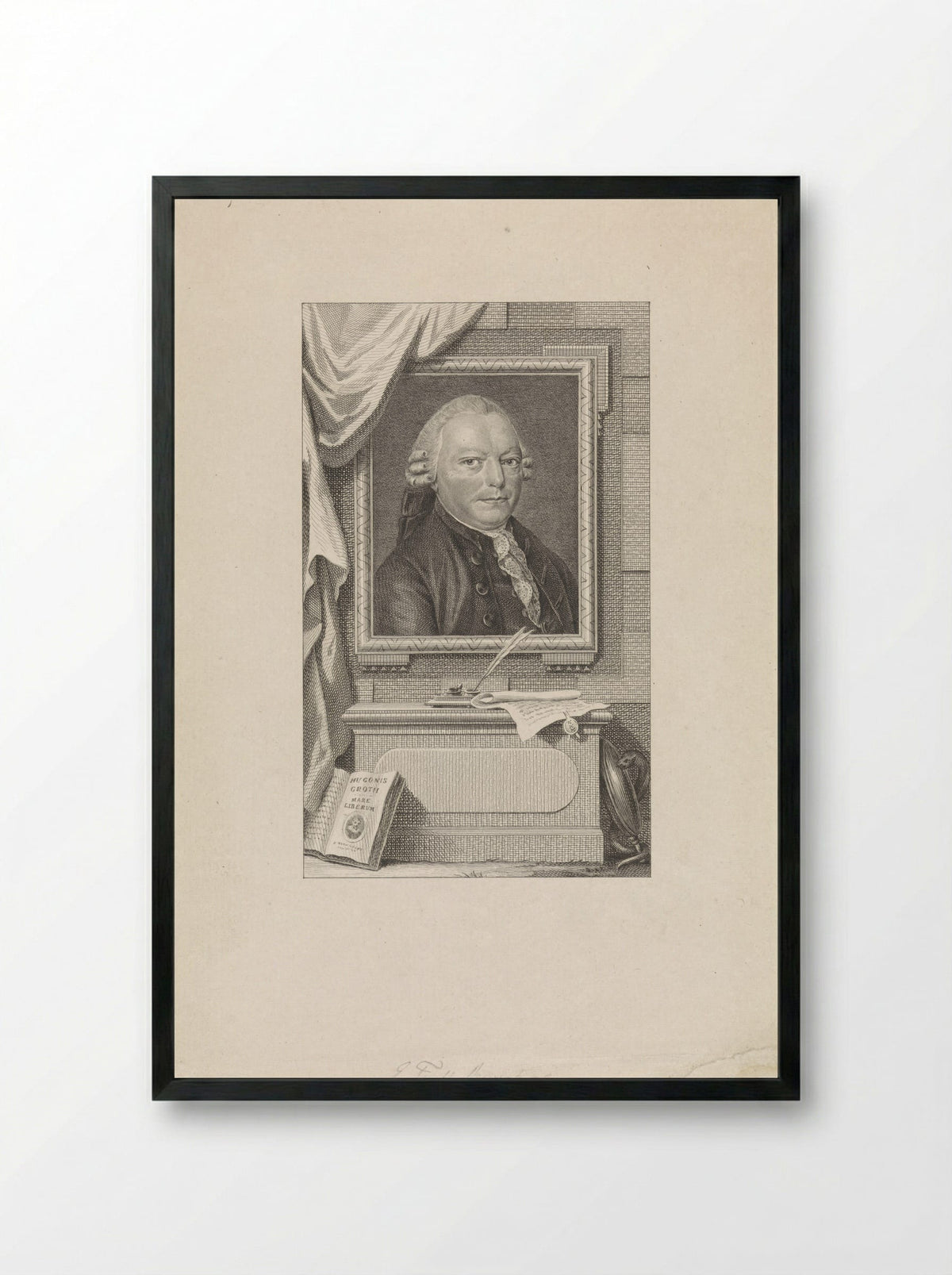 Portret van Engelbert François van Berckel - Reinier Vinkeles - Framed Print Black