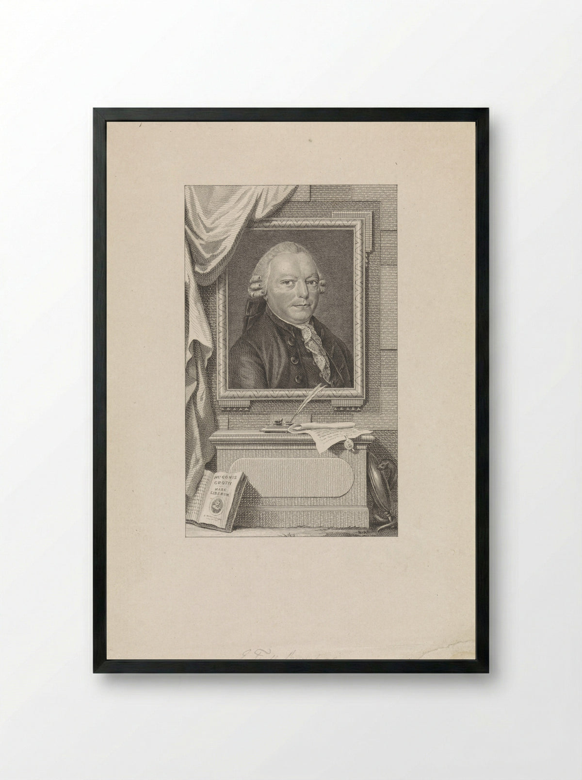 Portret van Engelbert François van Berckel - Reinier Vinkeles - Framed Print Black