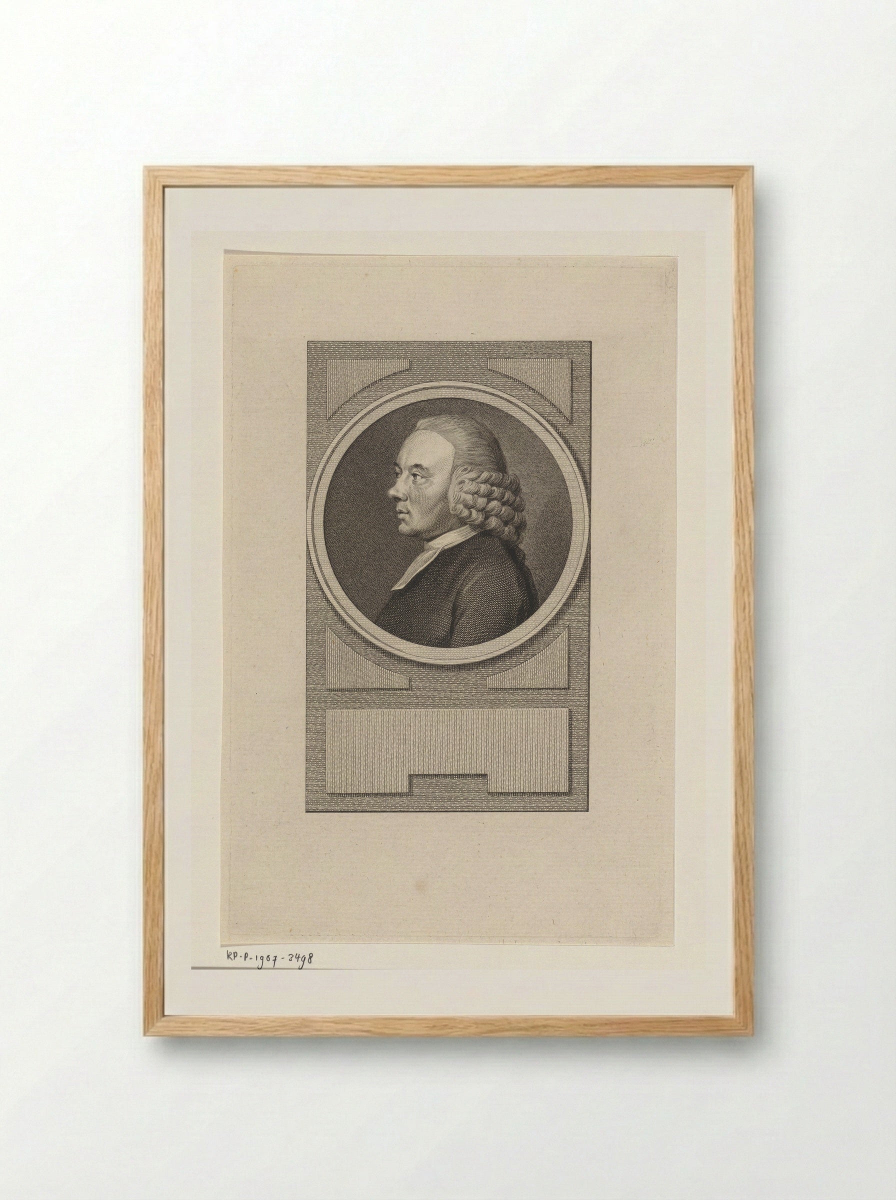 Portret van Engelbertus Matthias Engelberts - Reinier Vinkeles - Framed Print Wood
