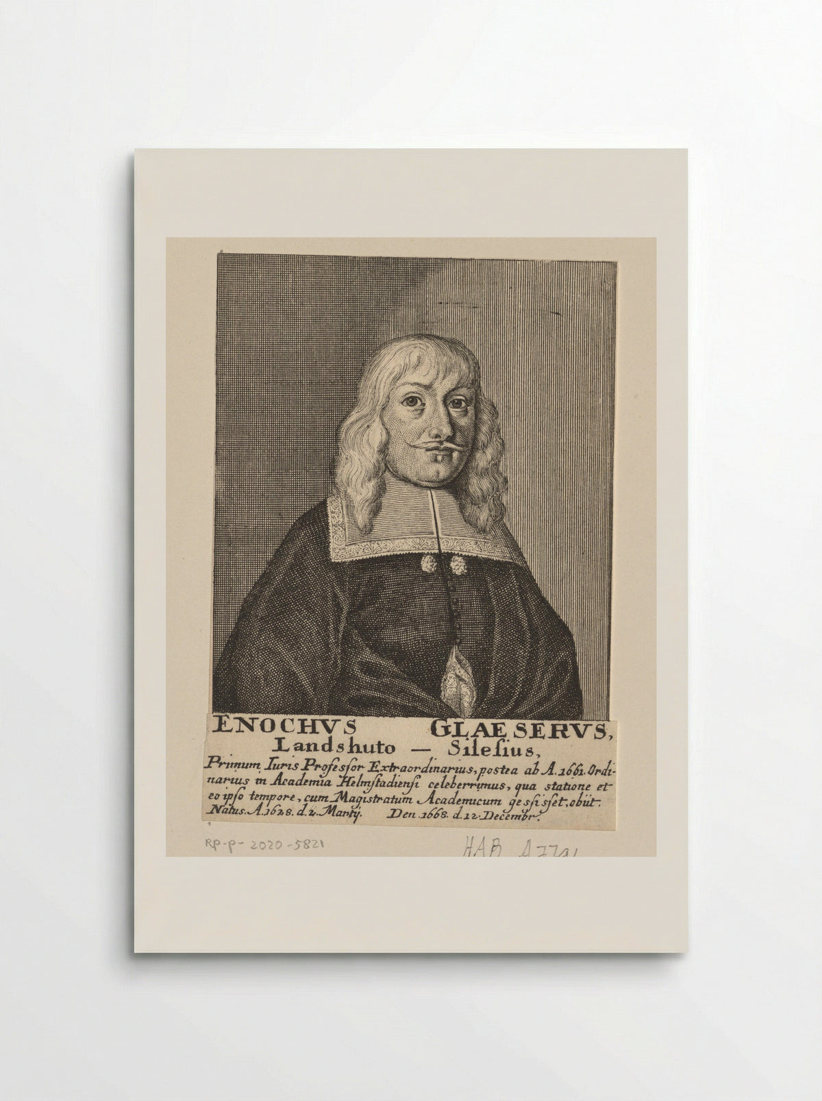 Portret van Enoch Gläser - Tobias Gabriel Beck - Poster