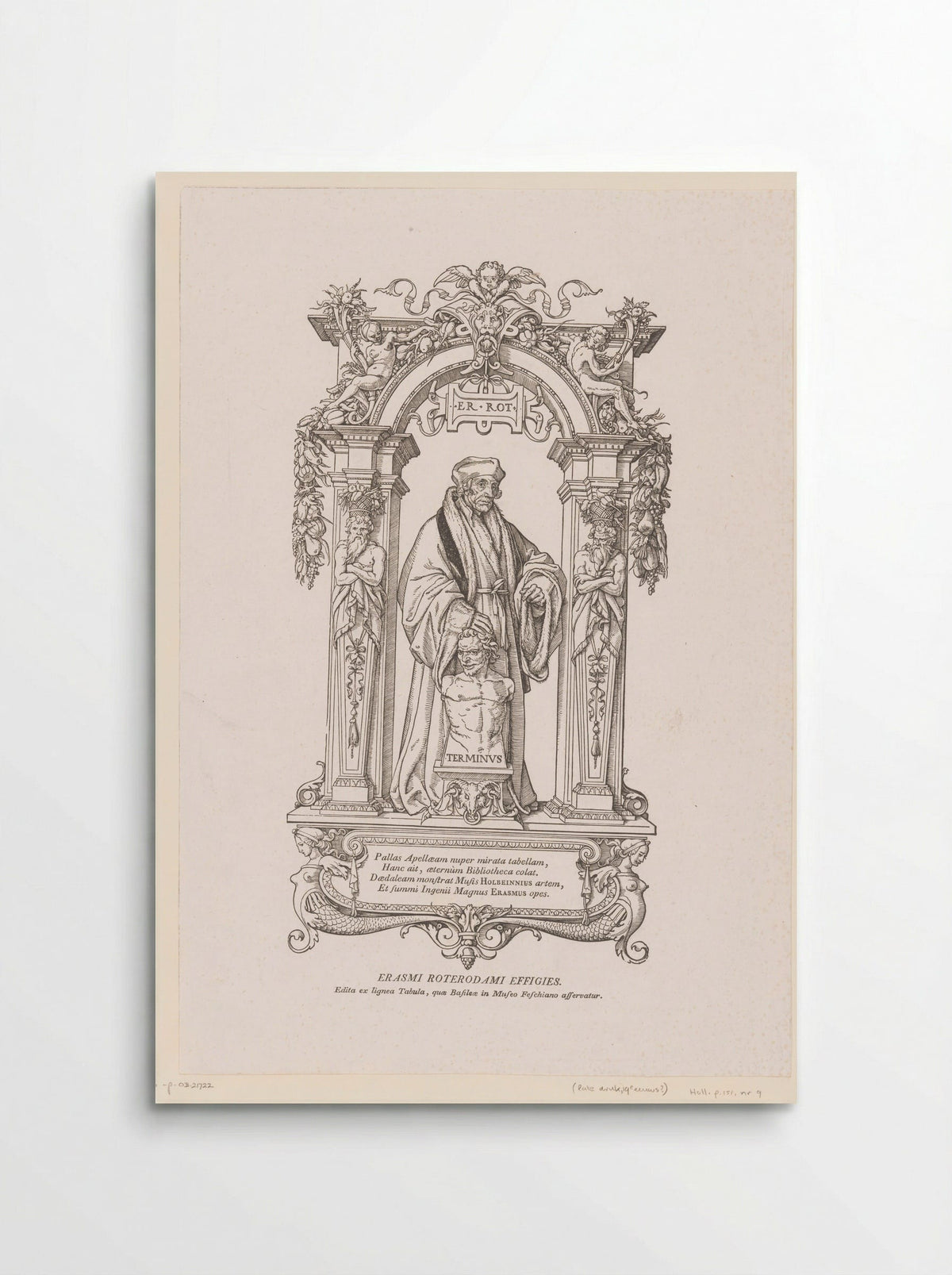 Portret van Erasmus - Veit Rudolf Specklin - Poster