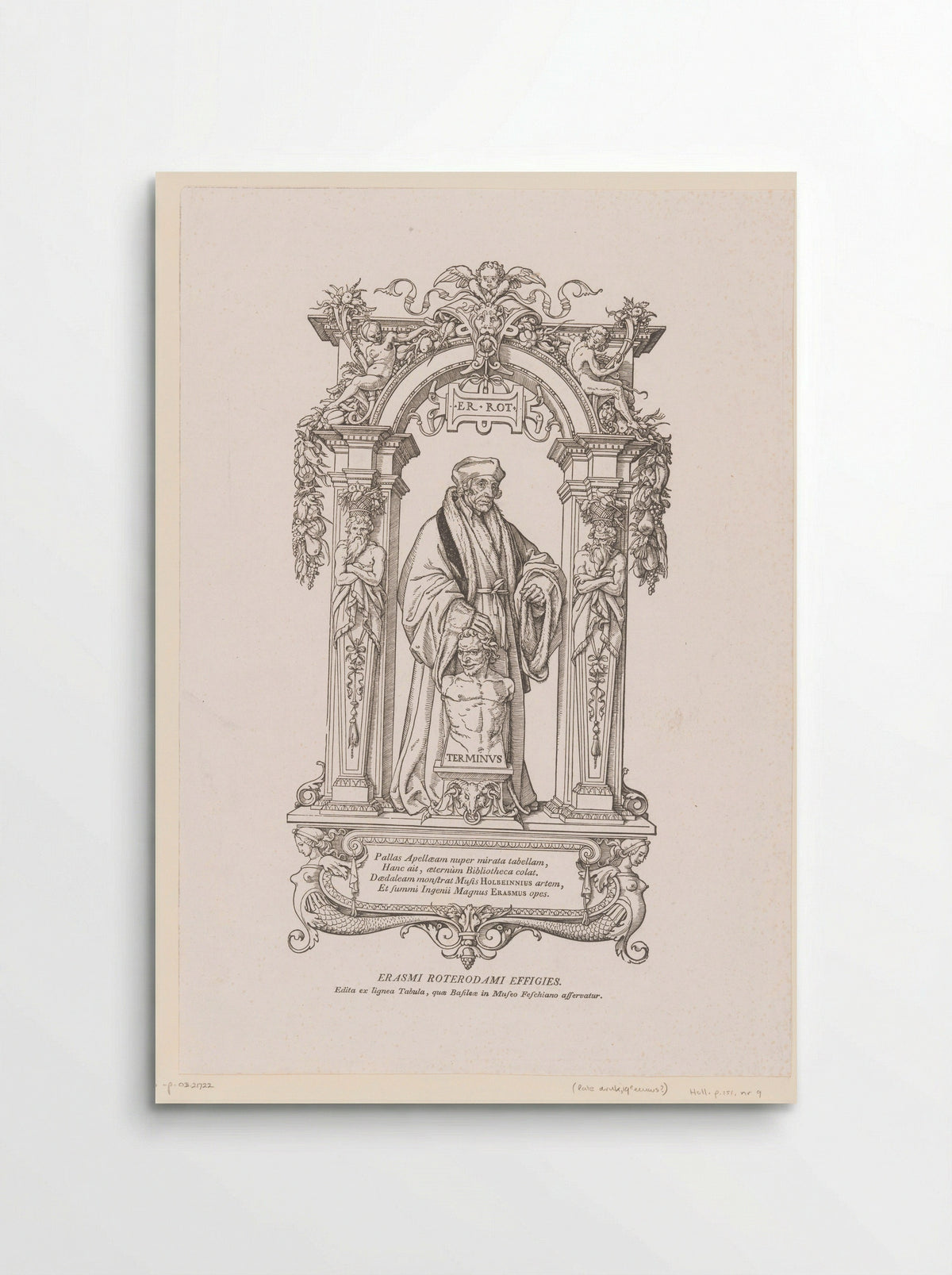 Portret van Erasmus - Veit Rudolf Specklin - Poster