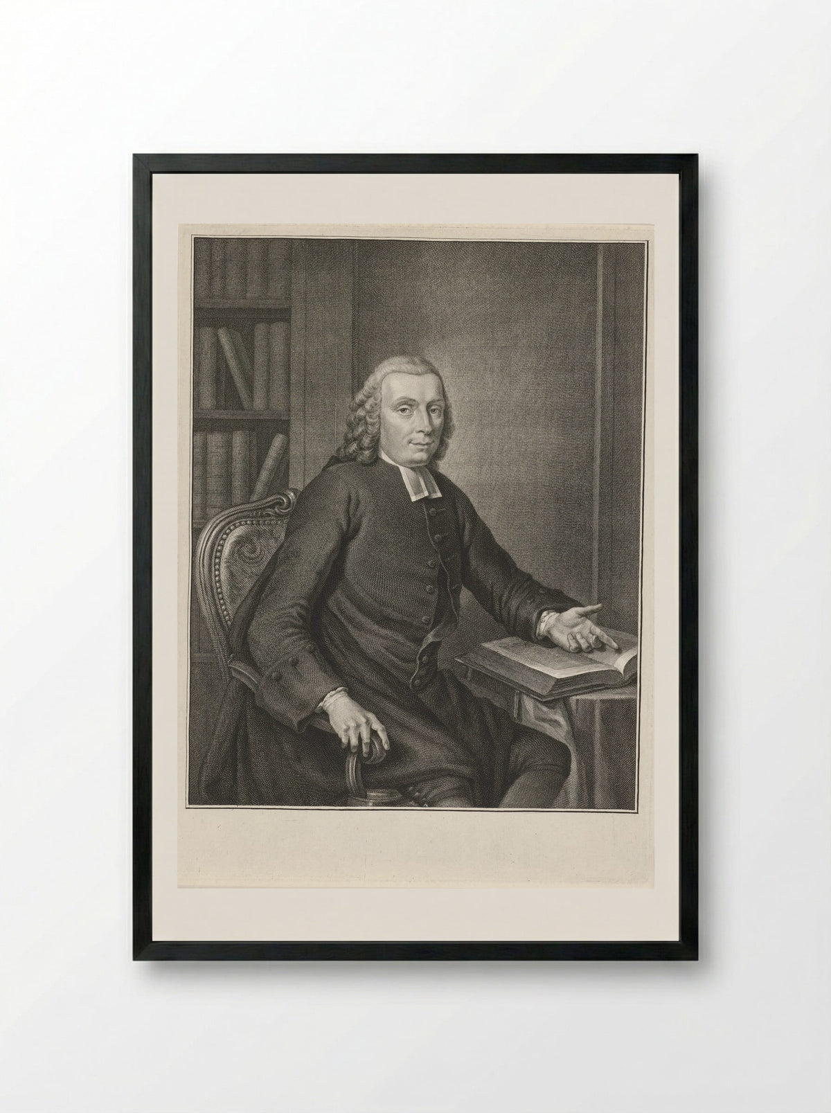 Portret van Ericus Fredericus Alberti - Jacob Houbraken - Framed Print Black