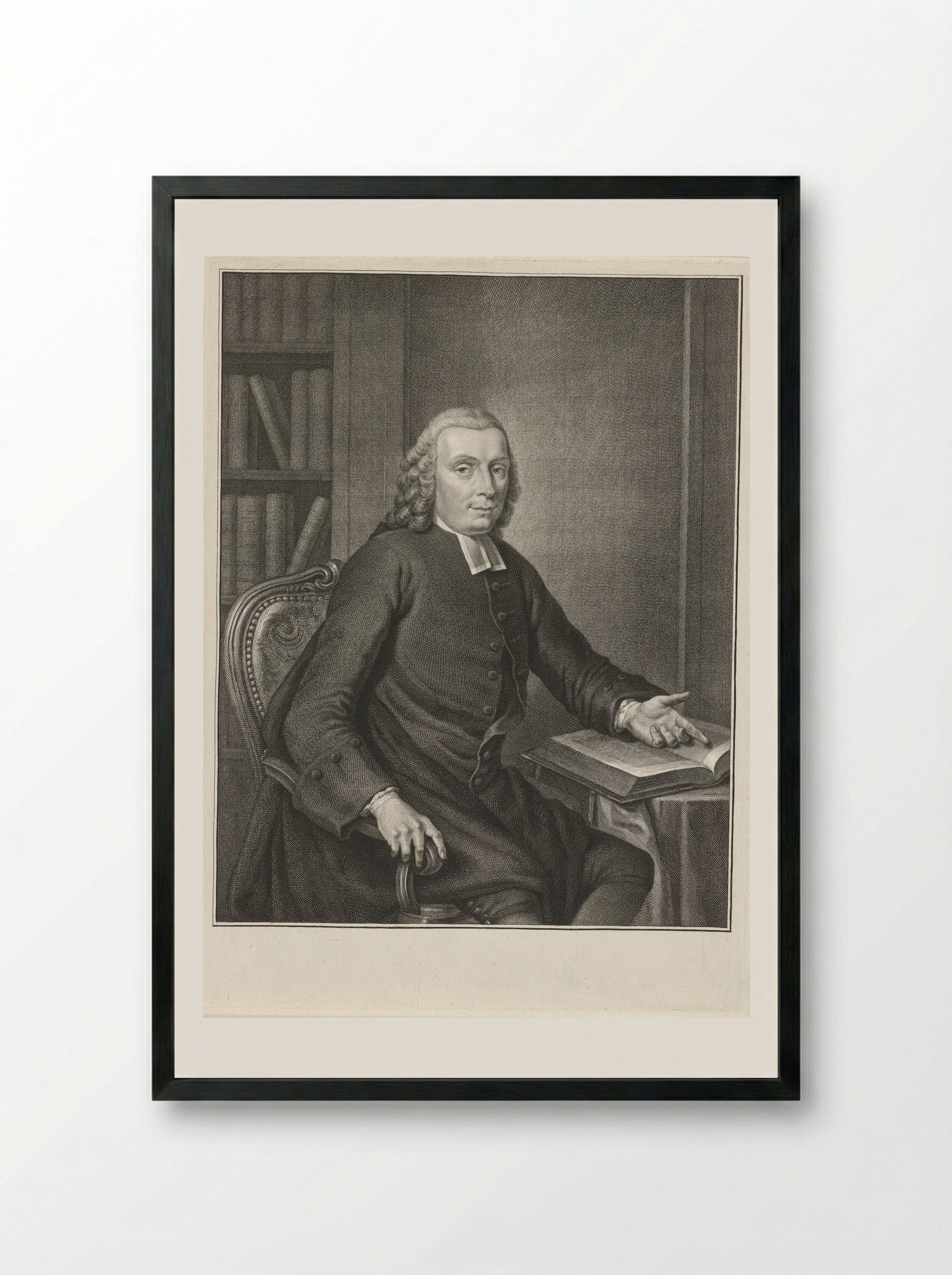 Portret van Ericus Fredericus Alberti - Jacob Houbraken - Framed Print Black