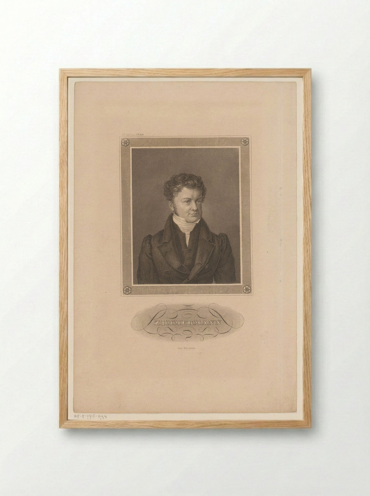 Portret van Ernst Zimmermann - Friedrich Wagner - Framed Print Wood