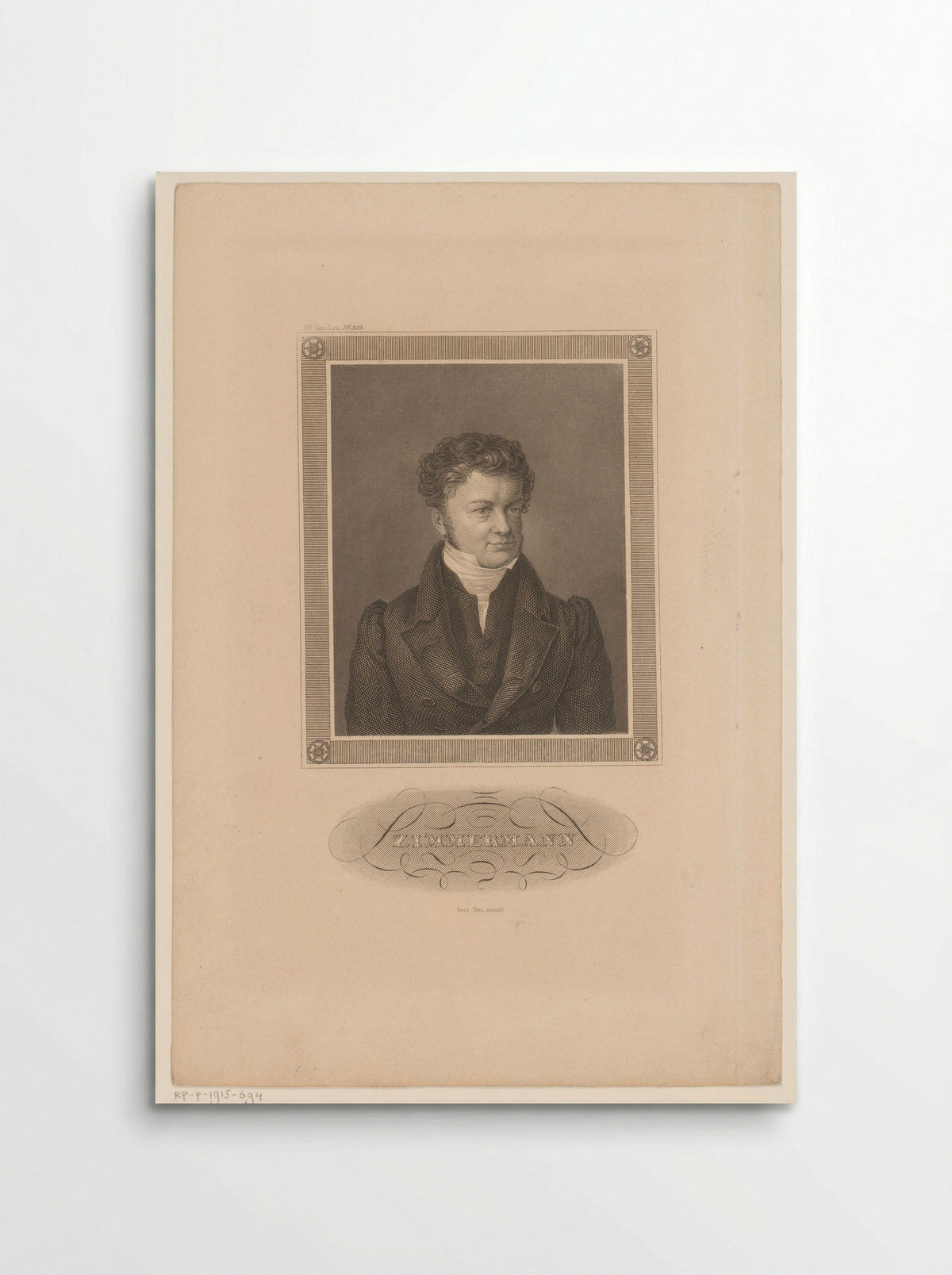 Portret van Ernst Zimmermann - Friedrich Wagner - Poster