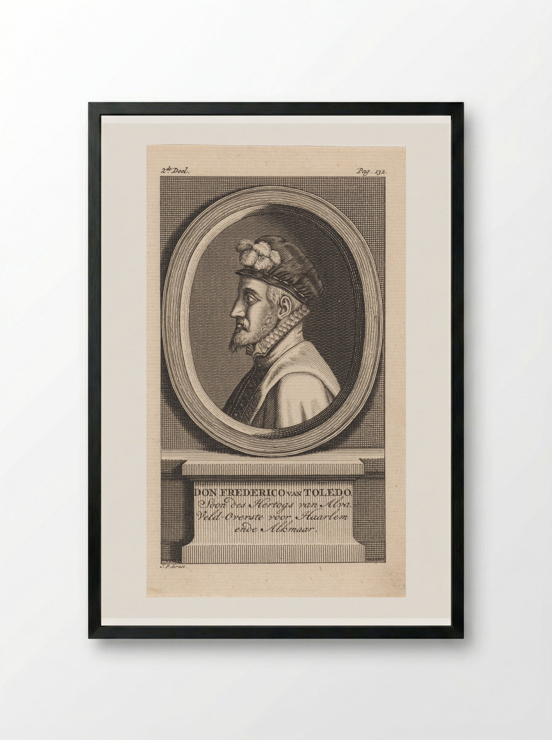 Portret van Fadrique Álvarez de Toledo (Don Frederik) - Jan Punt - Framed Print Black