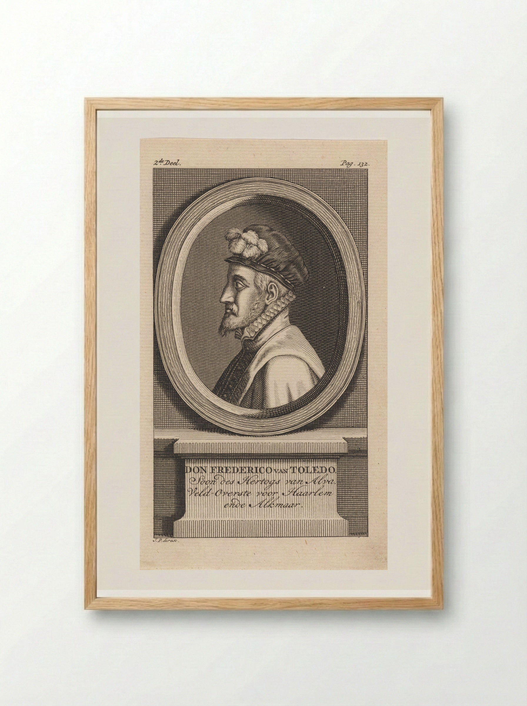 Portret van Fadrique Álvarez de Toledo (Don Frederik) - Jan Punt - Framed Print Wood