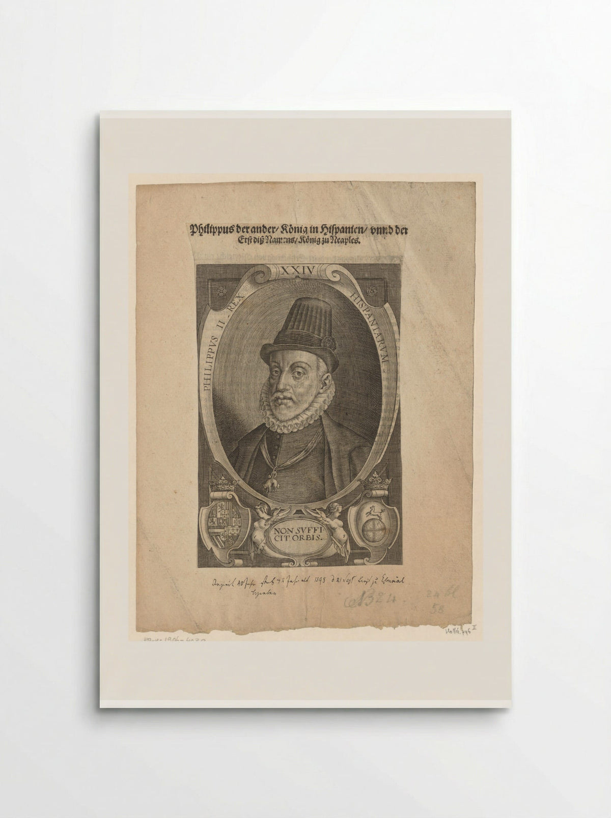 Portret van Filips II, koning van Napels - Lucas Kilian - Poster
