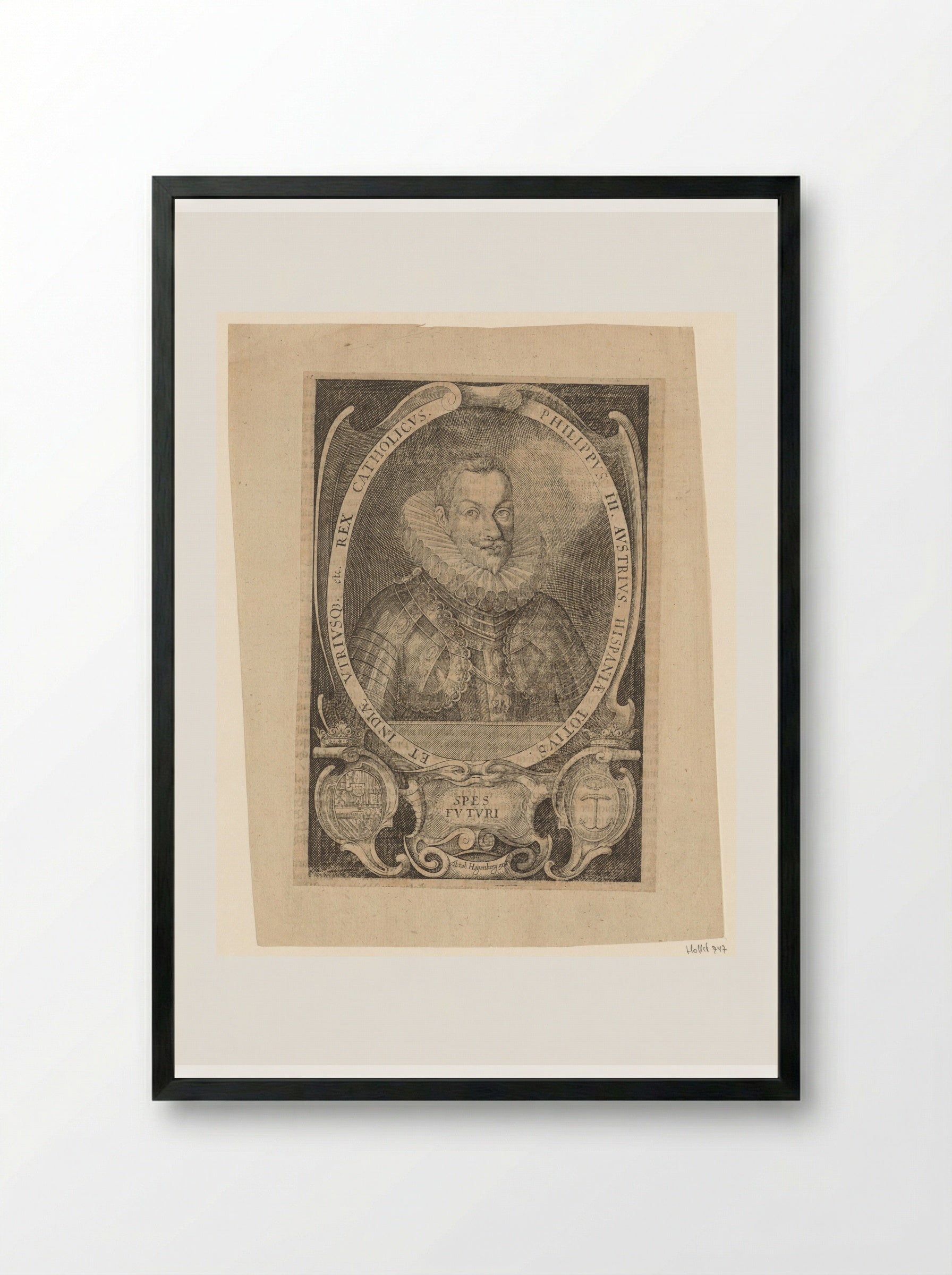 Portret van Filips III, koning van Napels - Lucas Kilian - Framed Print Black
