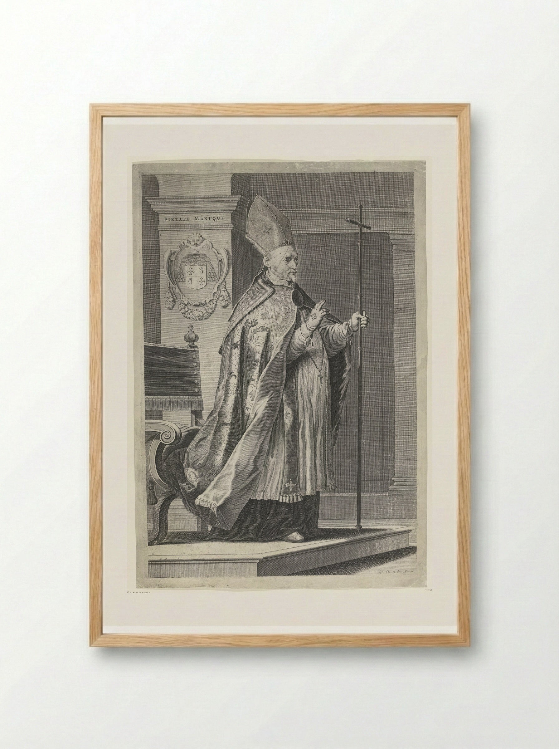 Portret van Filips van Rouveen - Theodor Matham - Framed Print Wood