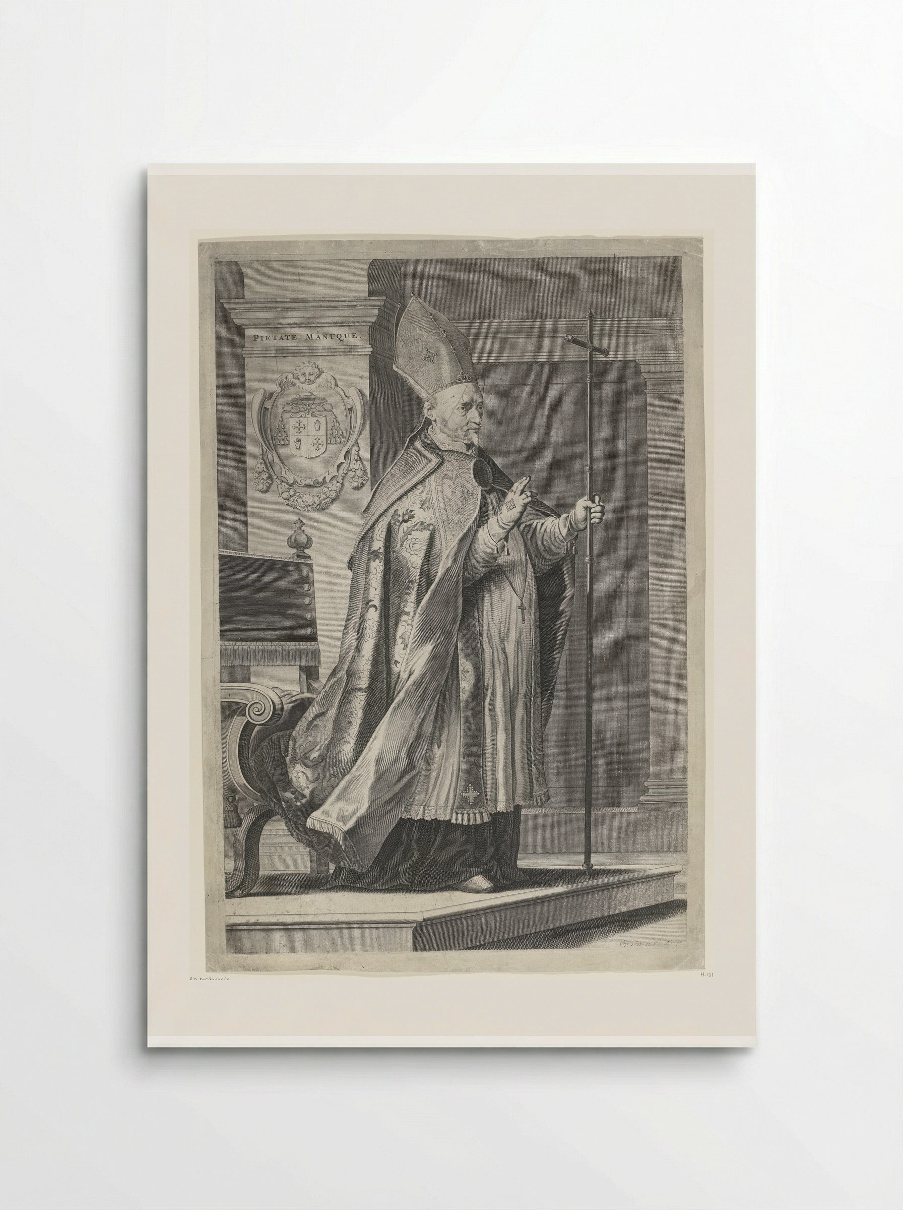 Portret van Filips van Rouveen - Theodor Matham - Poster