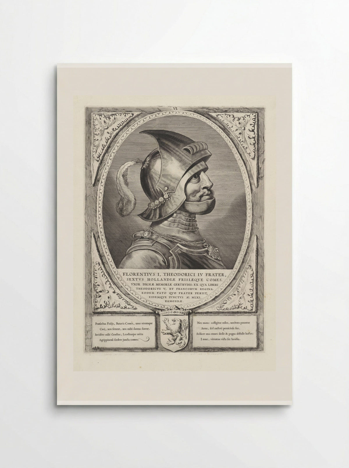 Portret van Floris I, graaf van Holland - Cornelis Visscher (II) - Poster