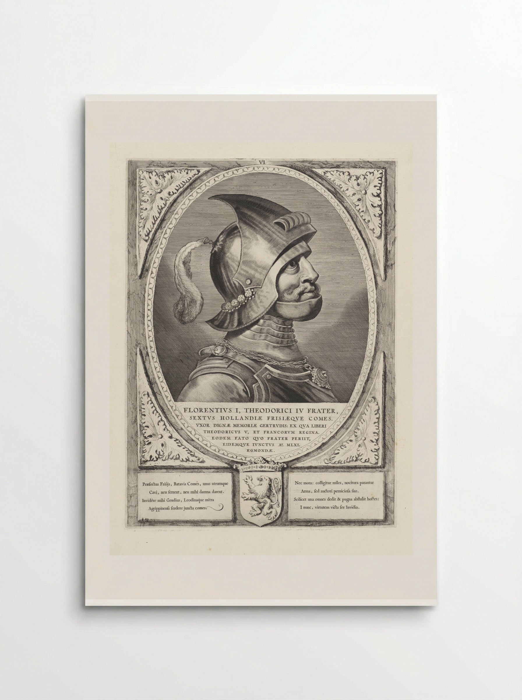 Portret van Floris I, graaf van Holland - Cornelis Visscher (II) - Poster