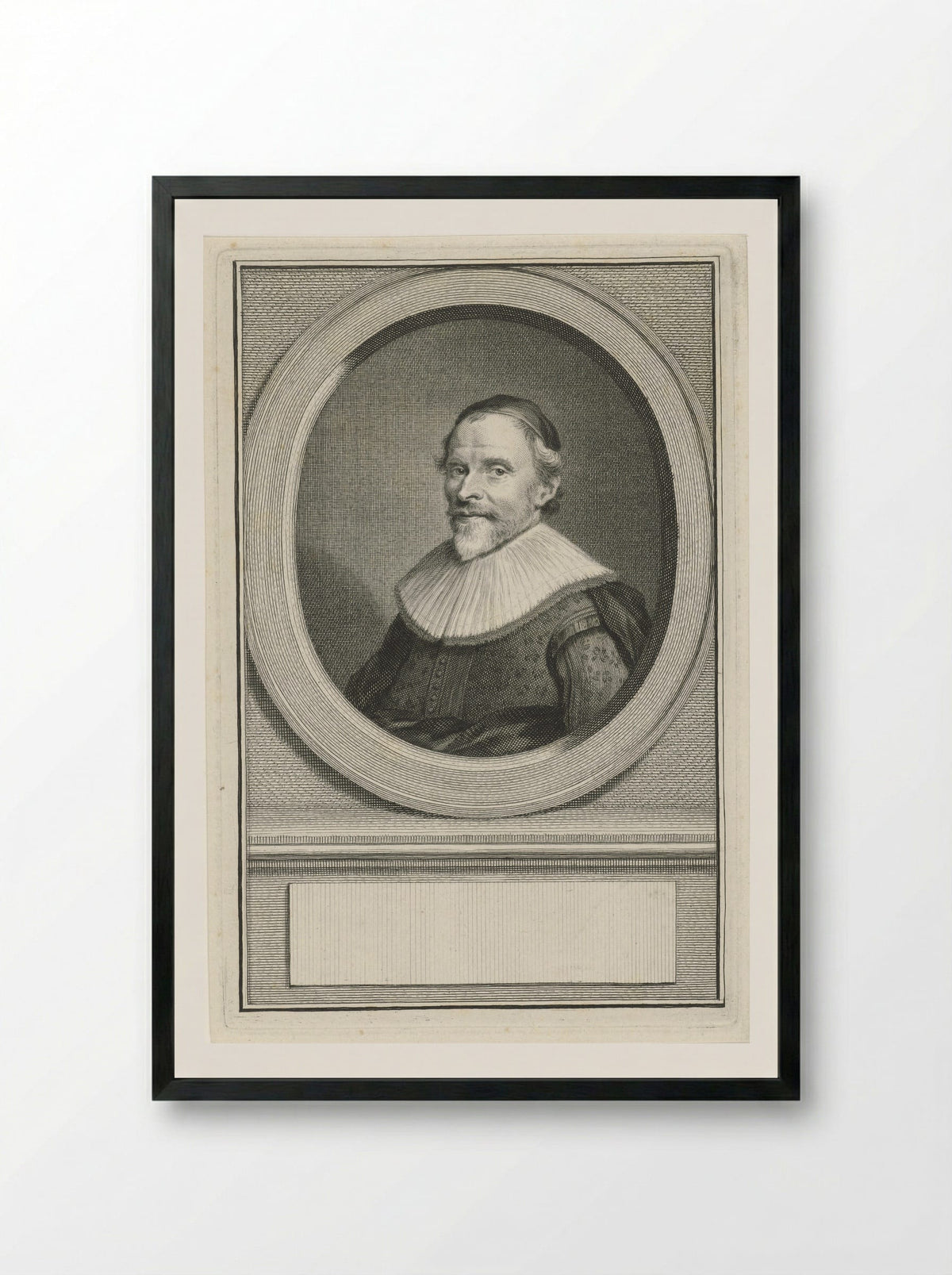 Portret van François van Aerssen - Jacob Houbraken - Framed Print Black