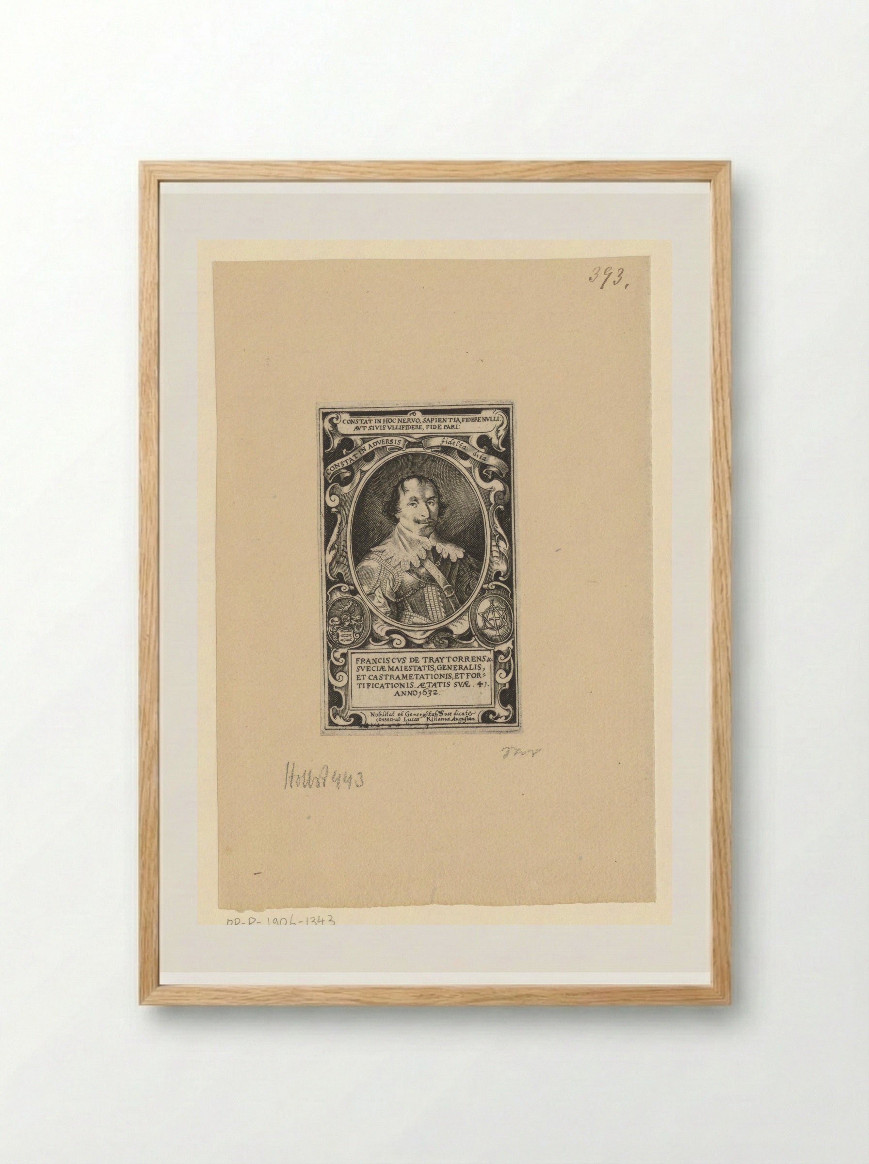 Portret van Franciscus de Traytorrens op 41-jarige leeftijd - Lucas Kilian - Framed Print Wood