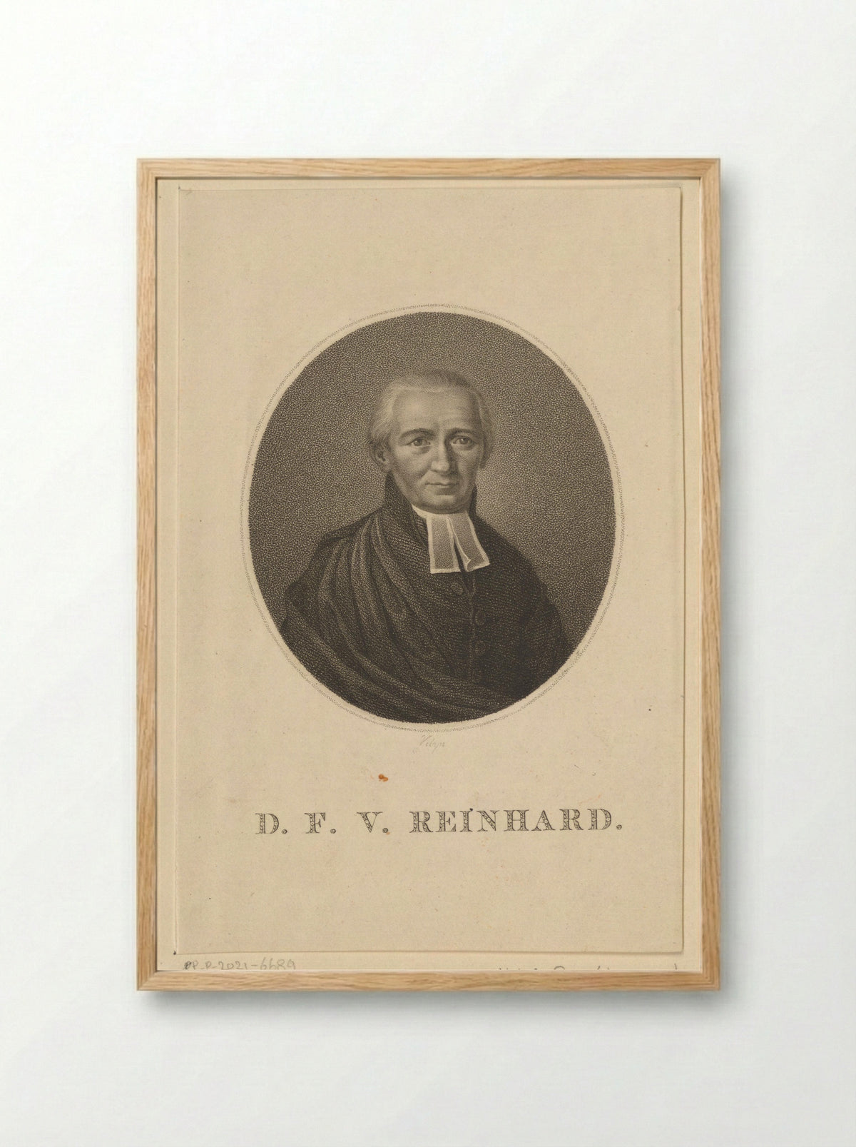 Portret van Franz Volkmar Reinhard - Abraham and Jan Honkoop - Framed Print Wood