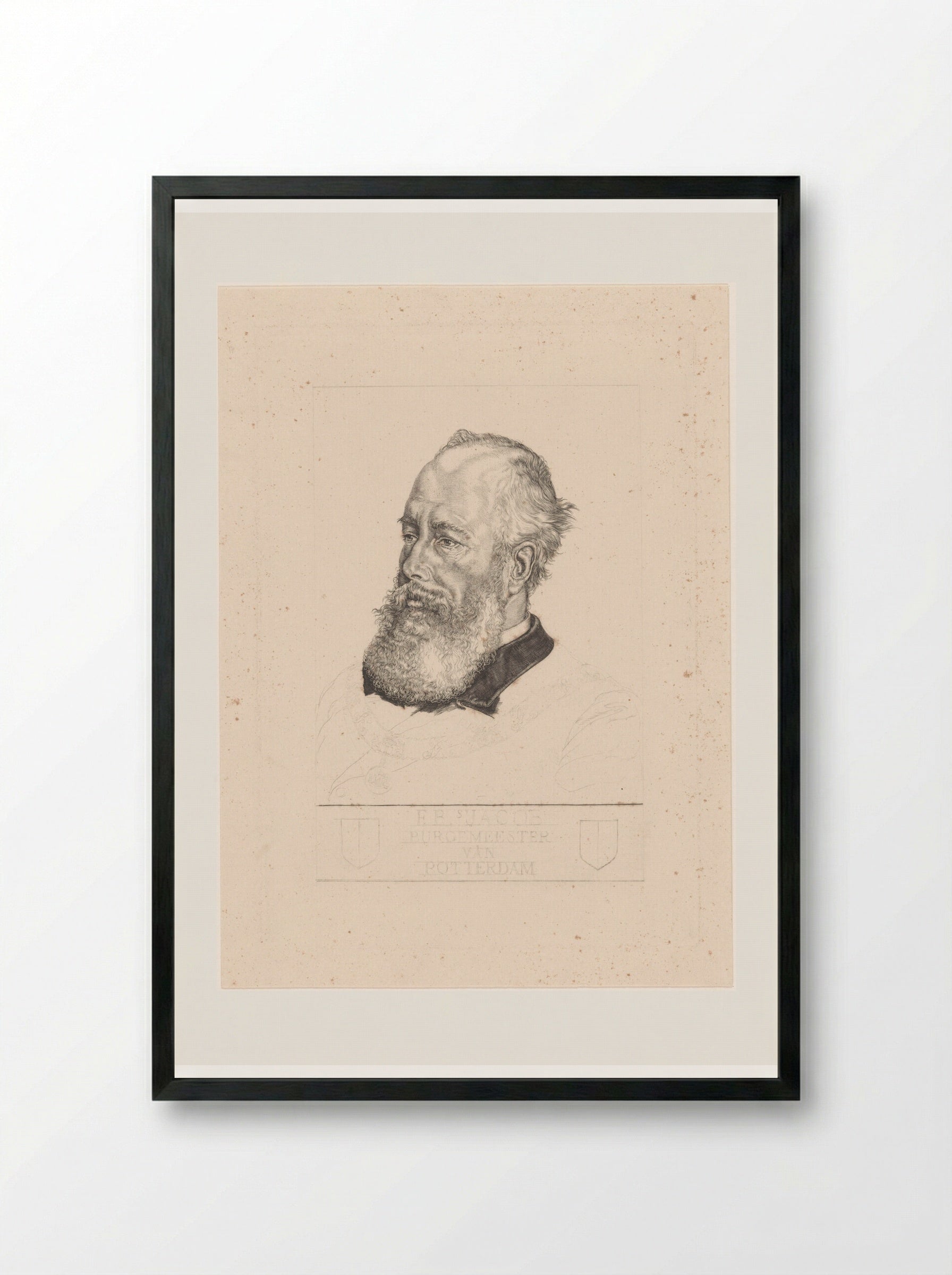 Portret van Frederik Bernard s'Jacob - Pieter Dupont - Framed Print Black