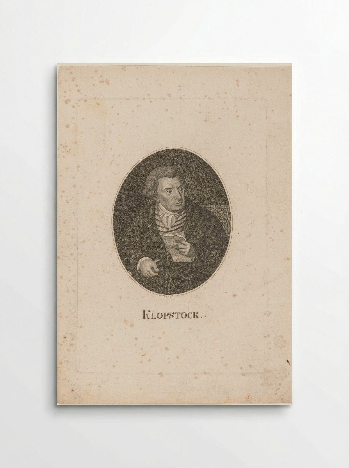 Portret van Friedrich Gottlieb Klopstock - Johann Friedrich August Clar - Poster