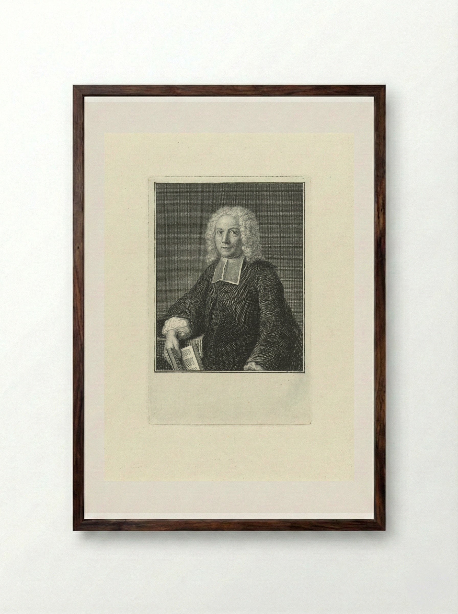 Portret van Gabriel Dumont - Pieter Tanjé - Framed Print Dark Wood