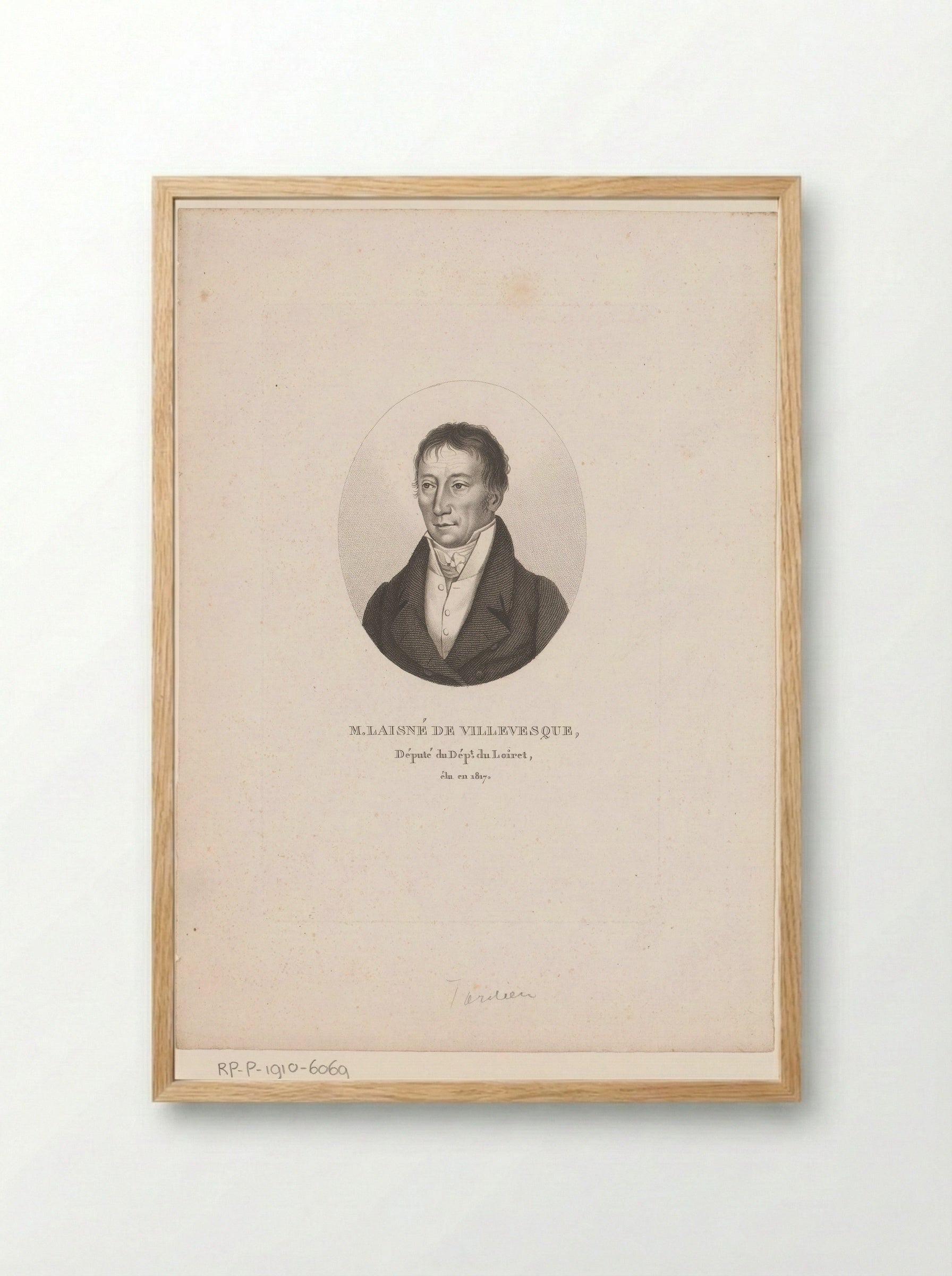 Portret van Gabriel-Jacques Laisné de Villévêque - Ambroise Tardieu - Framed Print Wood